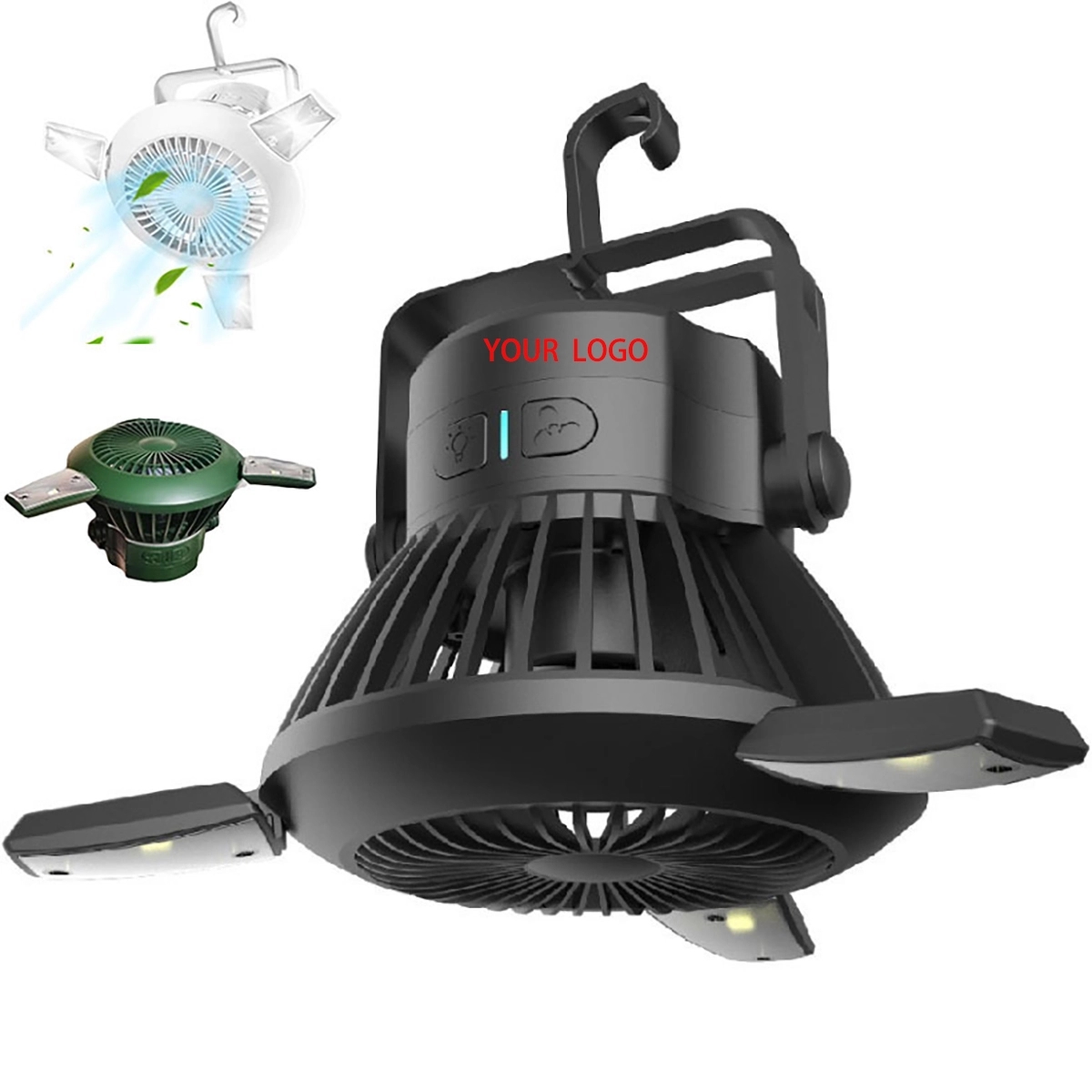 Solar Camping Fan With Led Lights 2