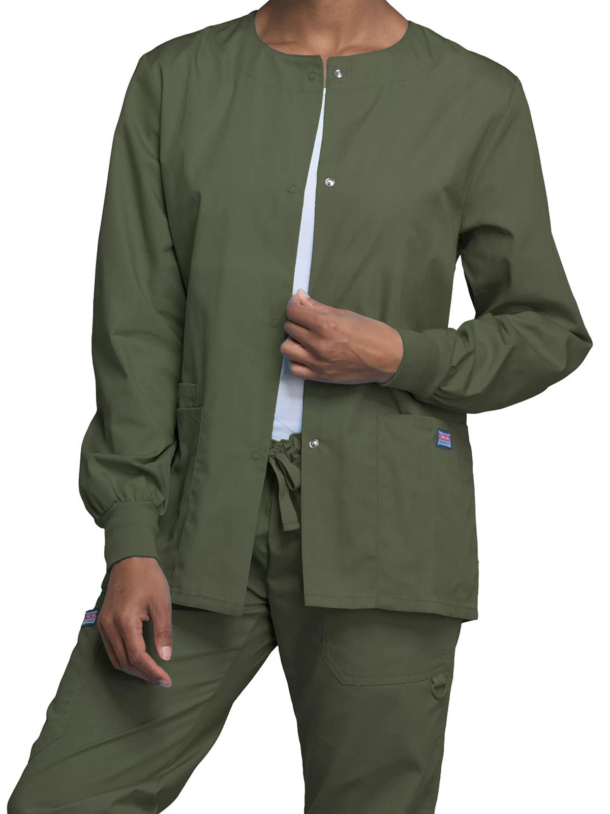 Cherokee - Workwear Originals - Women's 3-Pocket Snap Front Jacket