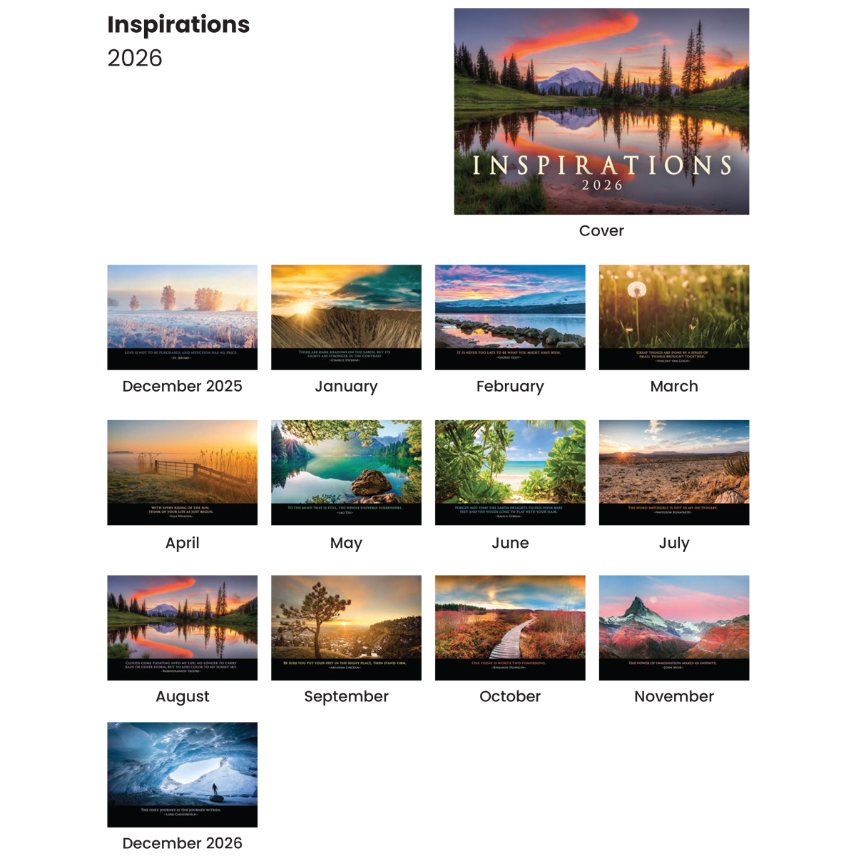 Inspirations Stapled Wall Calendar 2