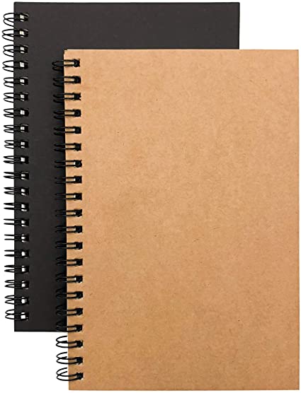 Sketchbook/Sketchpad w/ Spiral Bound Hard Kraft Cover for Art Supplies--30 Sheets 160gsm 12