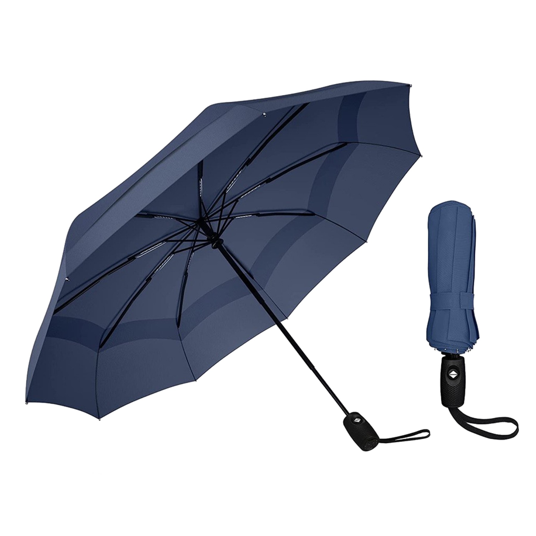 46 Inch Double Canopy Vented Compact Umbrella 4