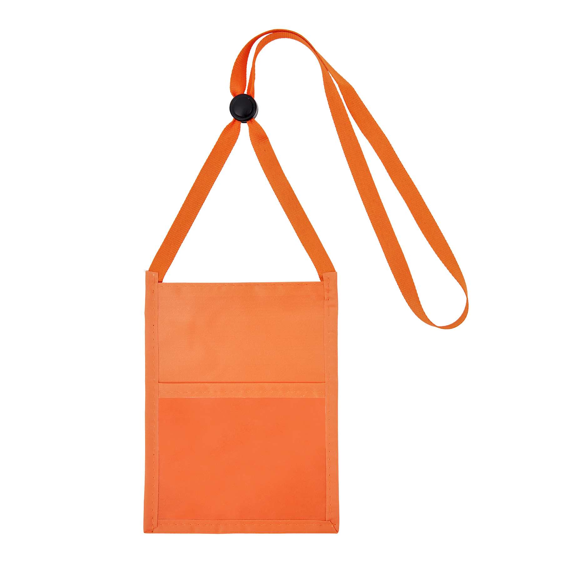 Premium Double Window Pouch Wallet With Lanyard W/Back Zipper And Phone Holder 12