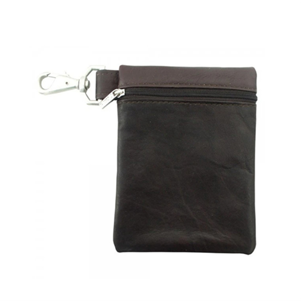 Leather Golf Ball Bag With Zipper Closure 4