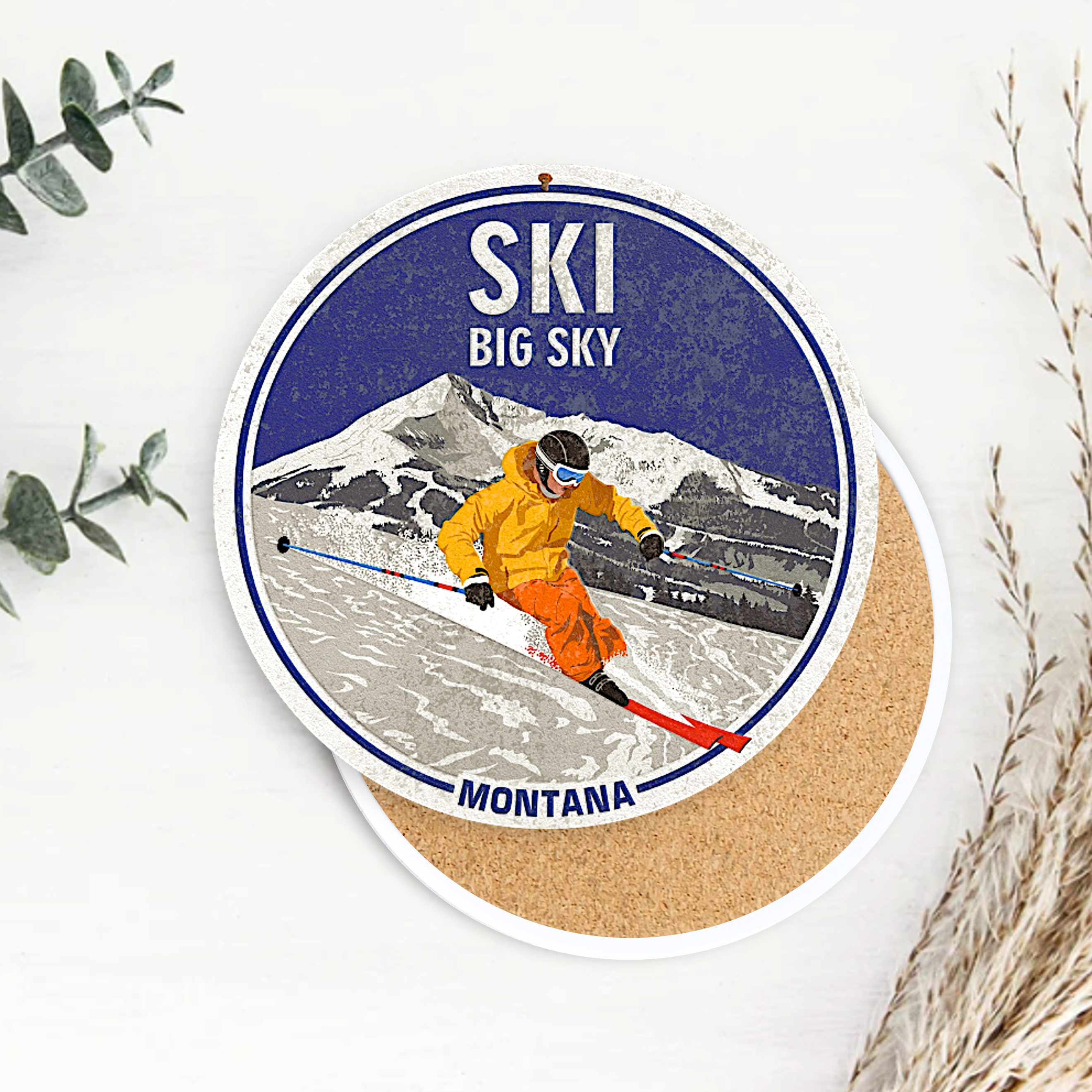 Semi-Gloss White Ceramic Round Coaster 13