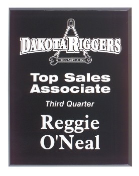 7" x 9" Solid Black Border Acrylic Clear-Plaq Award 2