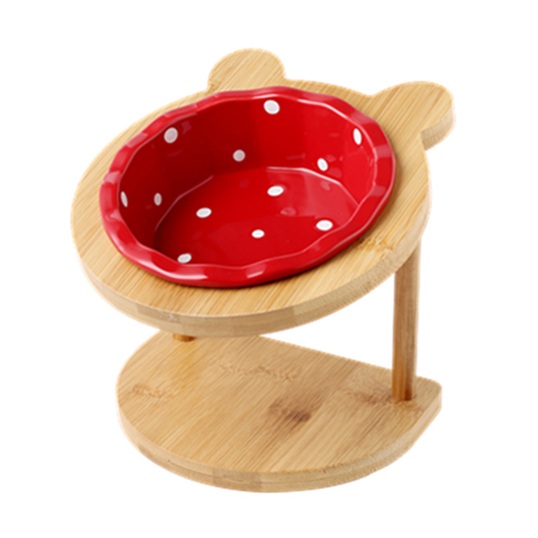 Ceramic Cat Bowl Rack And Cat Bowl 9