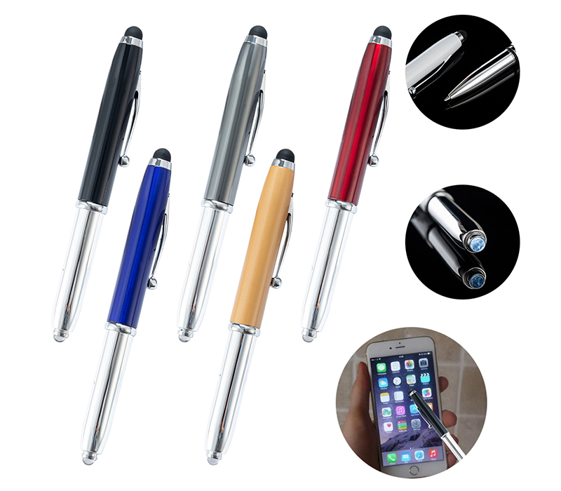 3-in-1 Multi-Tasker Stylus Pen with LED Light 9