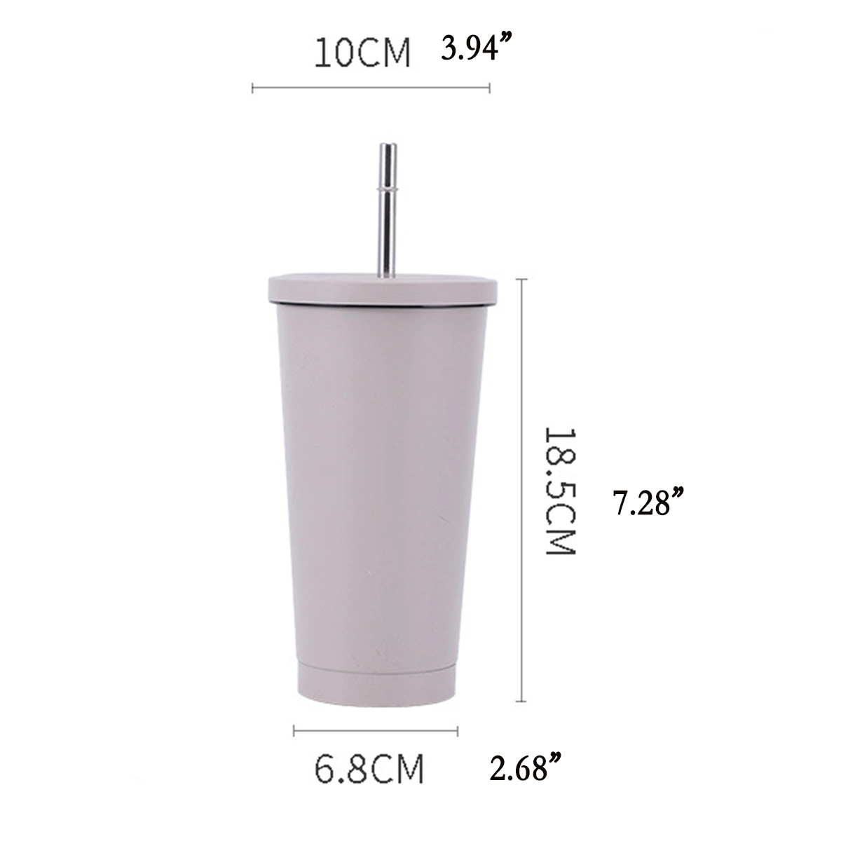 17 Oz Insulated Double Wall Tumbler With Lid And Straws 3