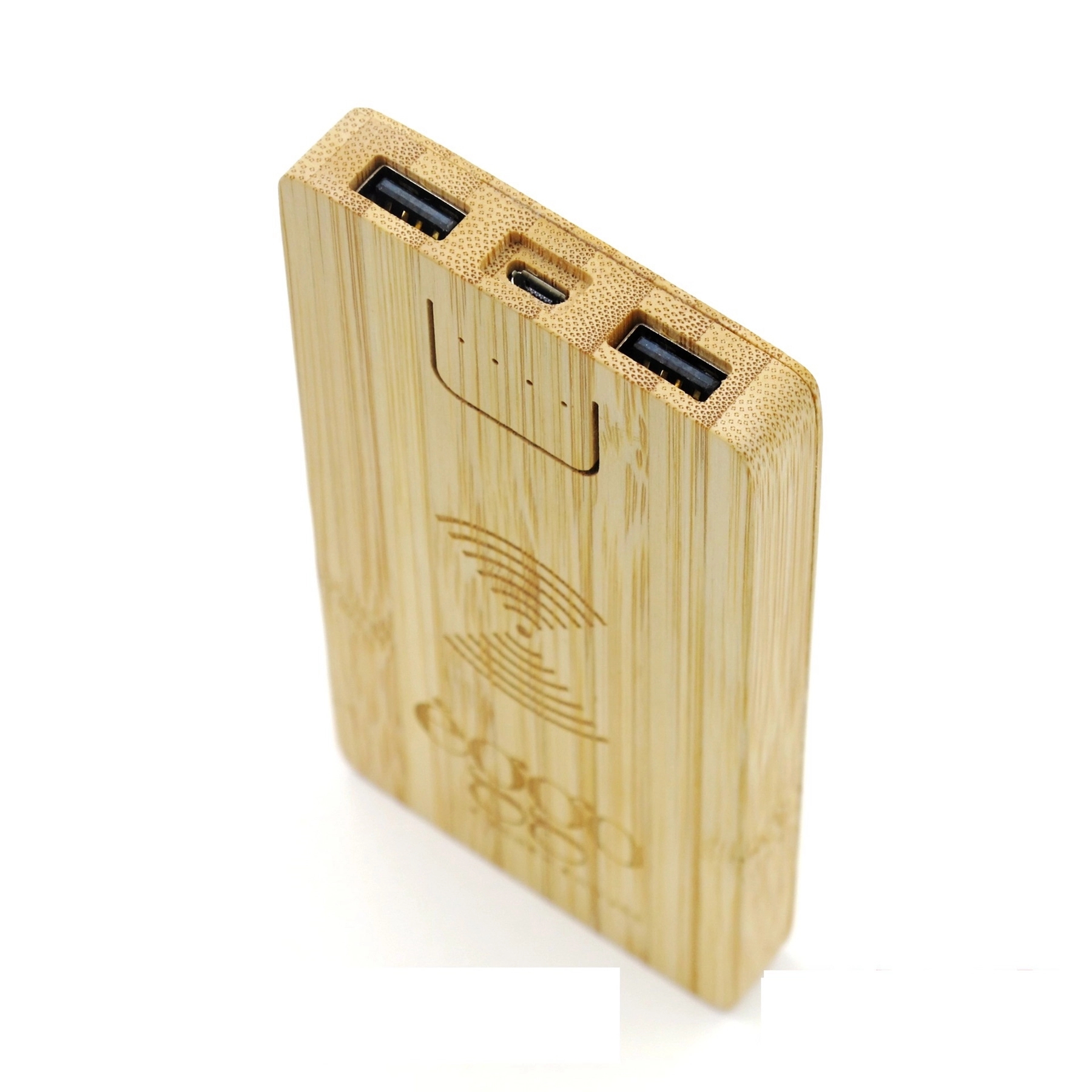 4000 mAh Wooden Power Bank with 5w Wireless Charger 2