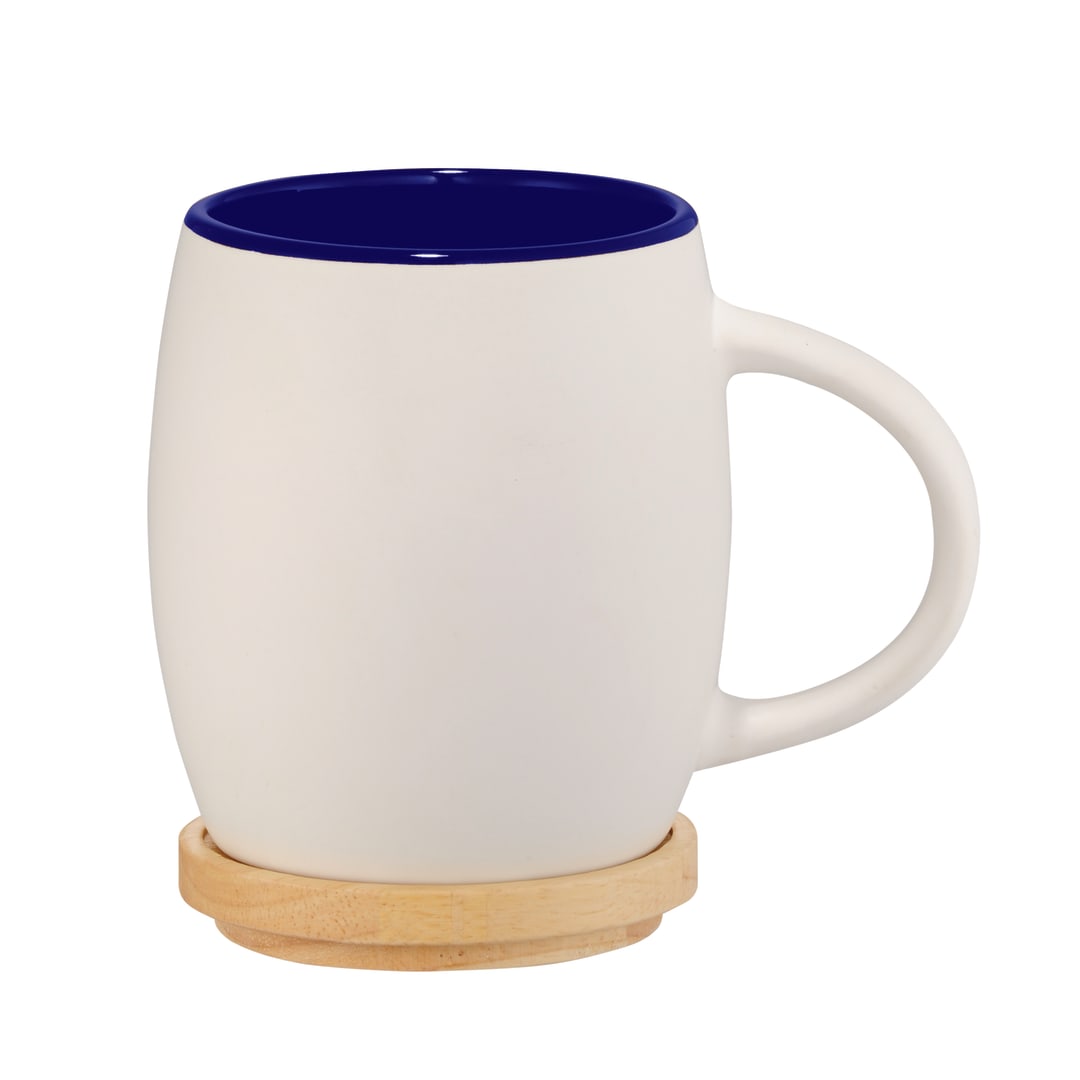 Hearth Ceramic Mug FSC®100% Wood Lid/Coaster 15oz 35