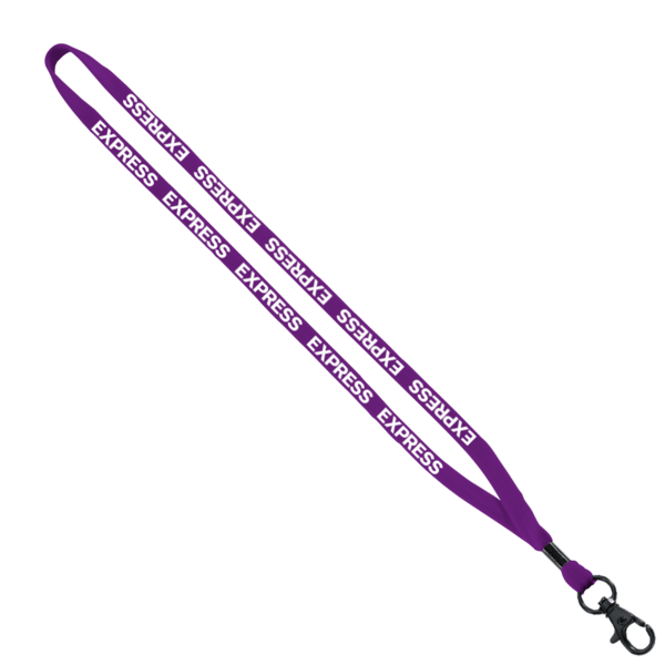 1/2" Cotton Lanyard with Metal Crimp & Split-Ring 65