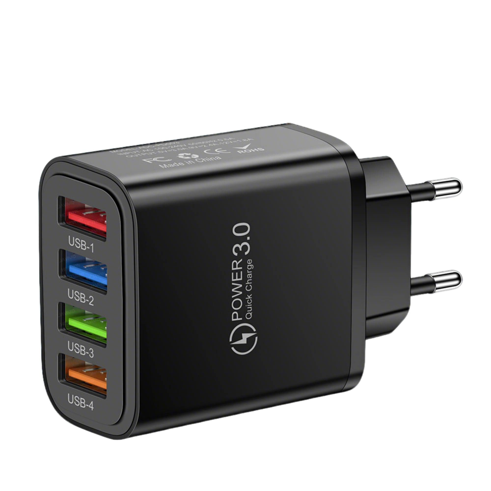 Universal USB Charging Block 4 Port 2.56" x 1.77" x 1.1" 5