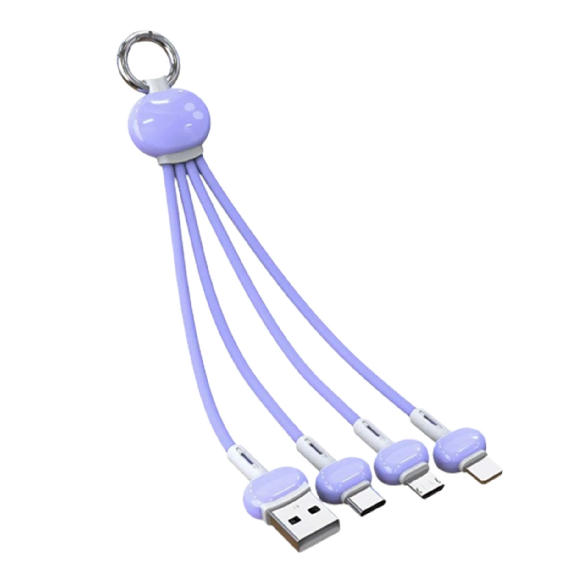 5.9 Inch 4 In 1 Charging Cable Keychain 2