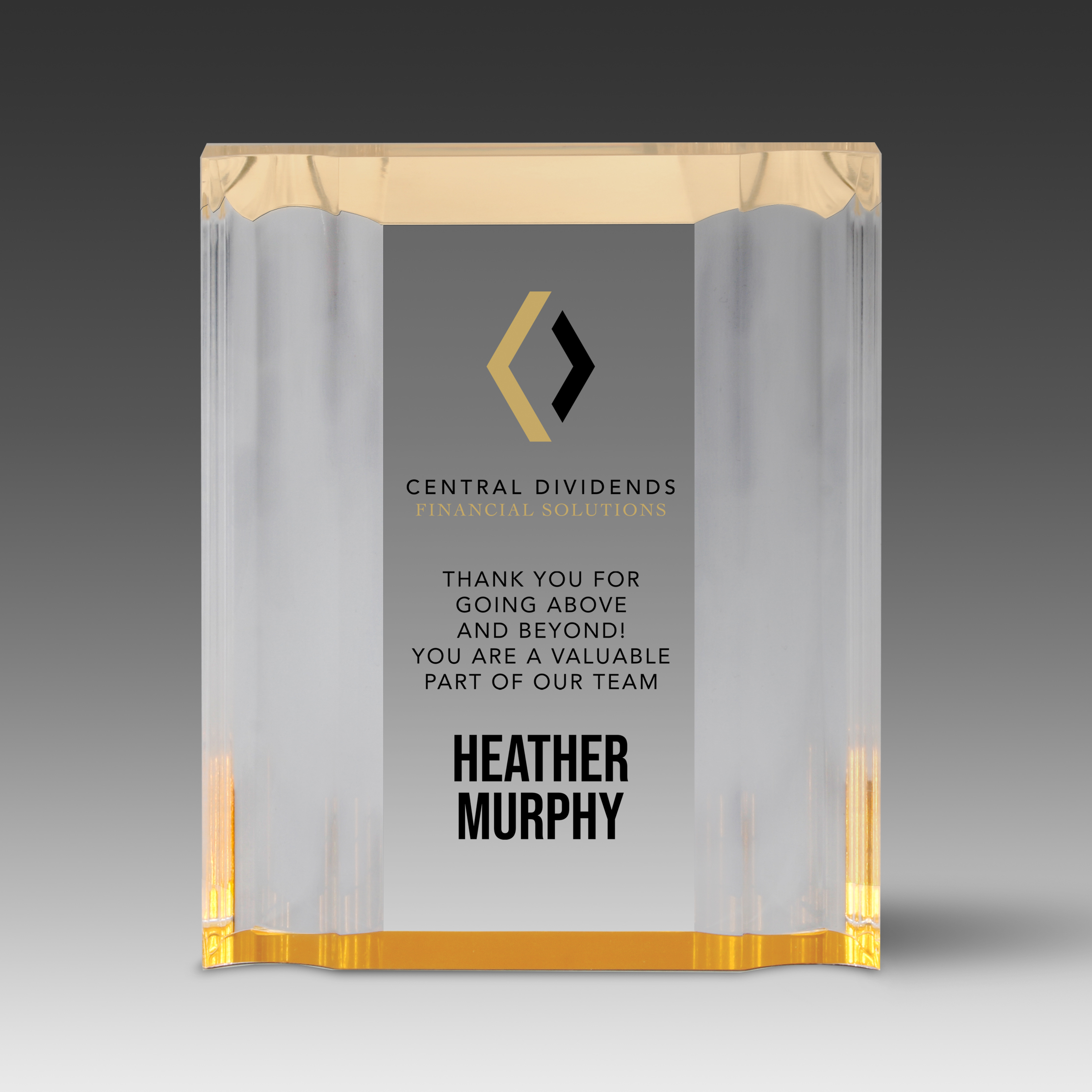 Channel Acrylic Stand Up Mirror Award (5"x7"x1") 2