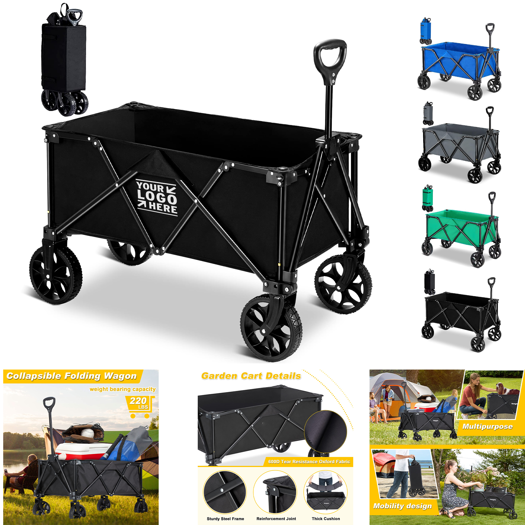 Collapsible Folding Wagon Cart 2