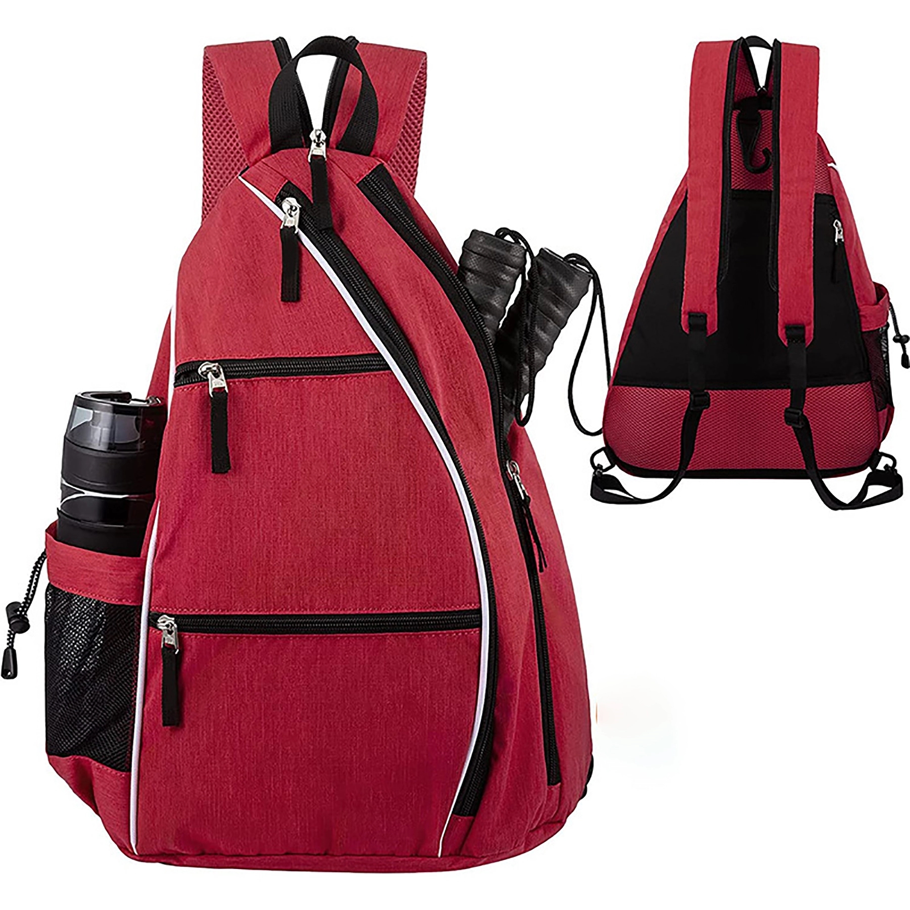 Pickleball Tennis Bag Reversible Crossbody Backpack 7