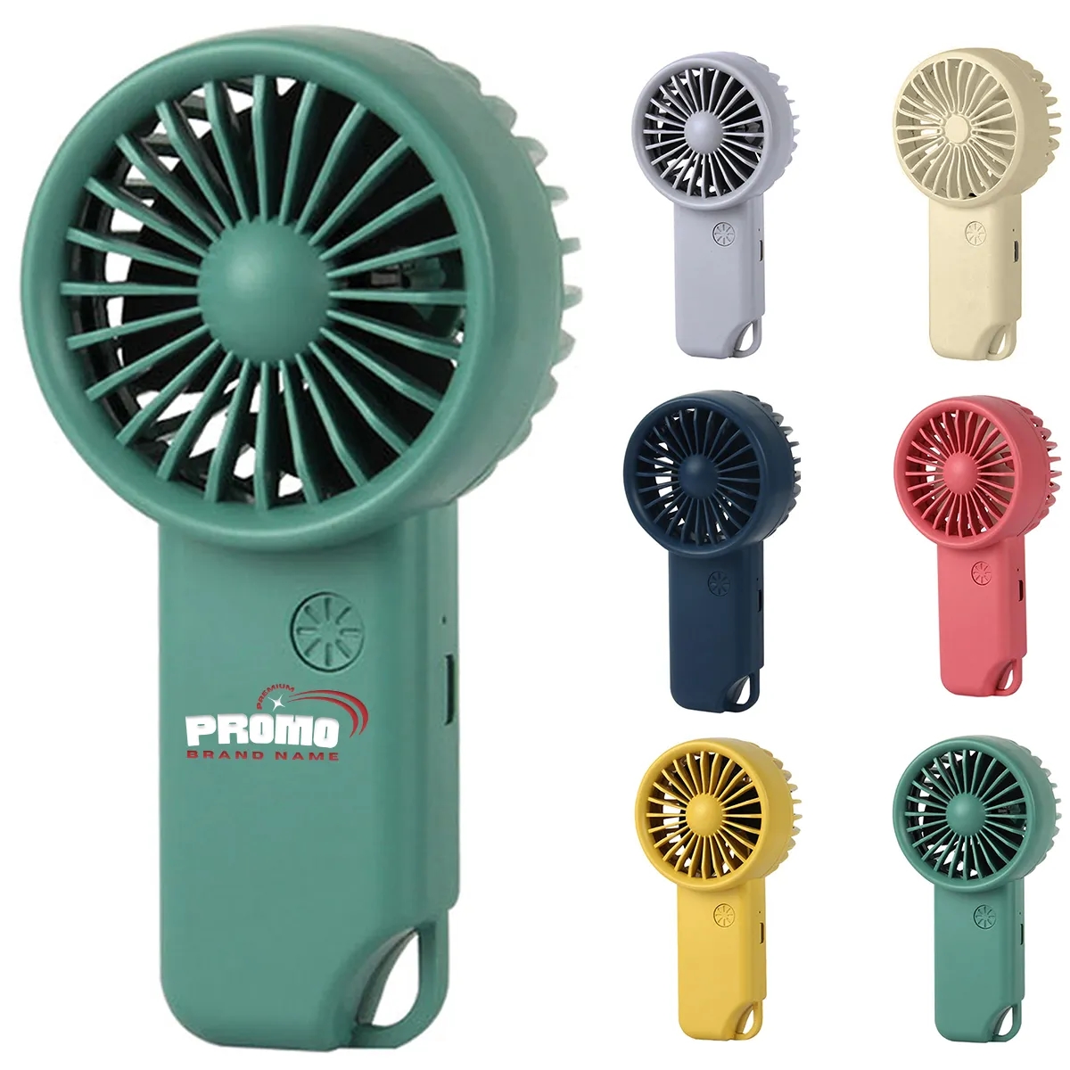 Mini Carabiner Fan Portable Pocket 3 Speed Charging USB Fan 6