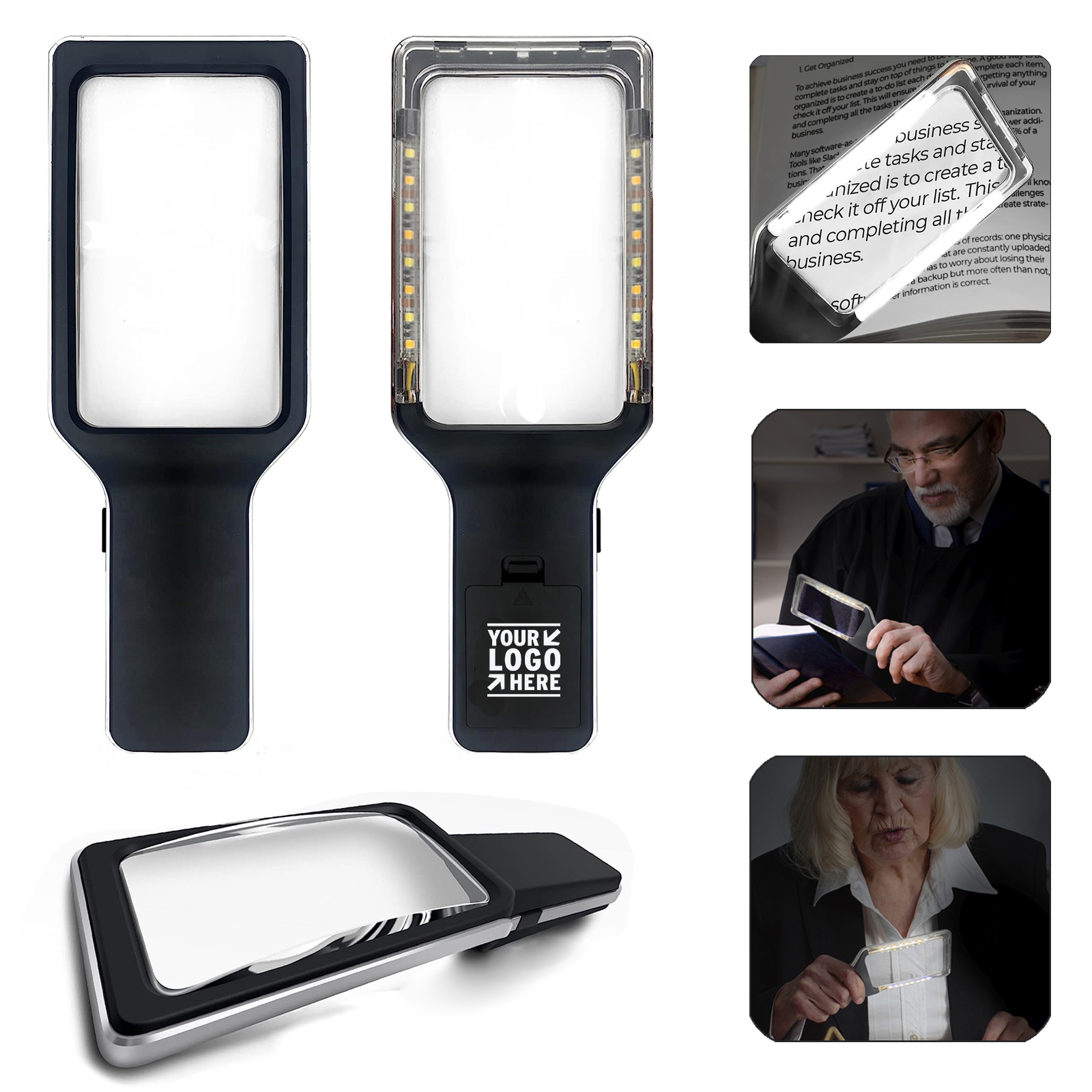 4X Large Magnifying Glass with 16 Anti-Glare & Fully Dimmable LEDs
