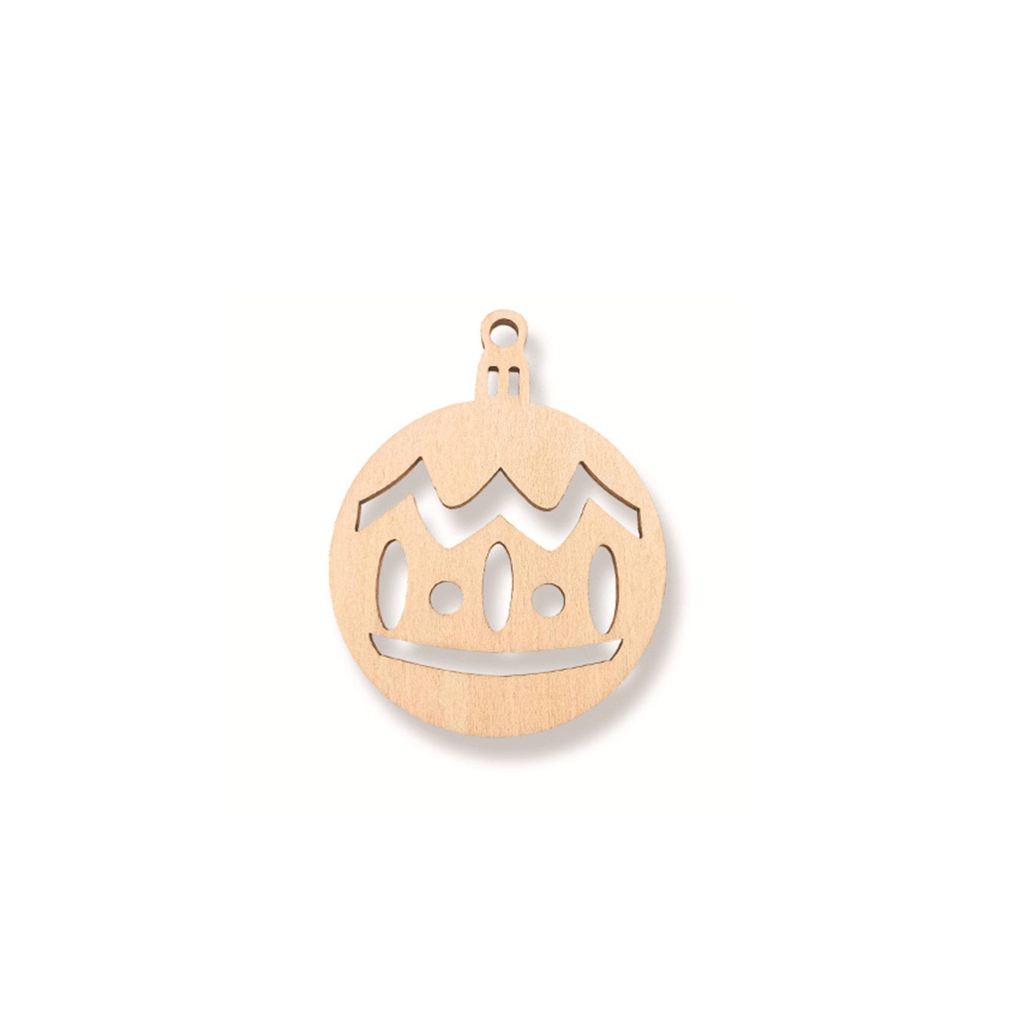 Natural Wood Christmas Tree Pendant 64