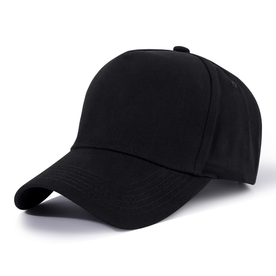 Stock Solid Color Cotton 5-Panel Baseball Cap 16