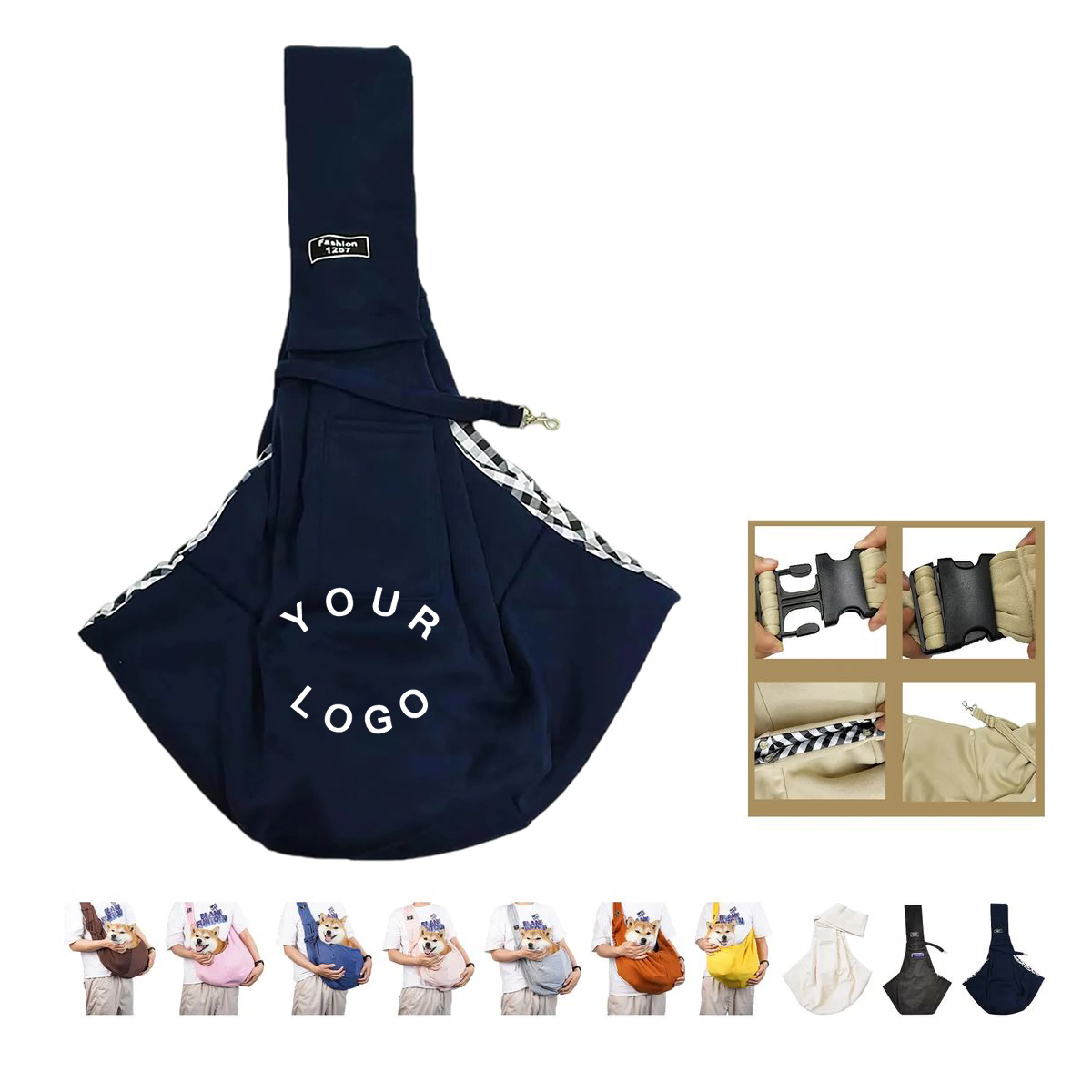 Soft Sling Dog Bag for Small Pet Transportation 9