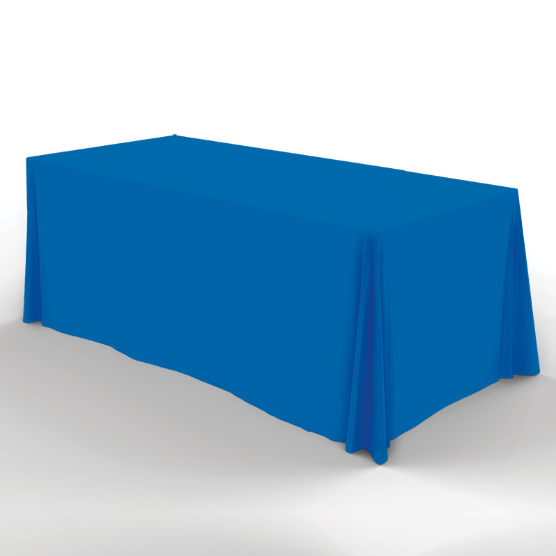 8' Flat, 3 sided Table Cover, Stock Colors 2