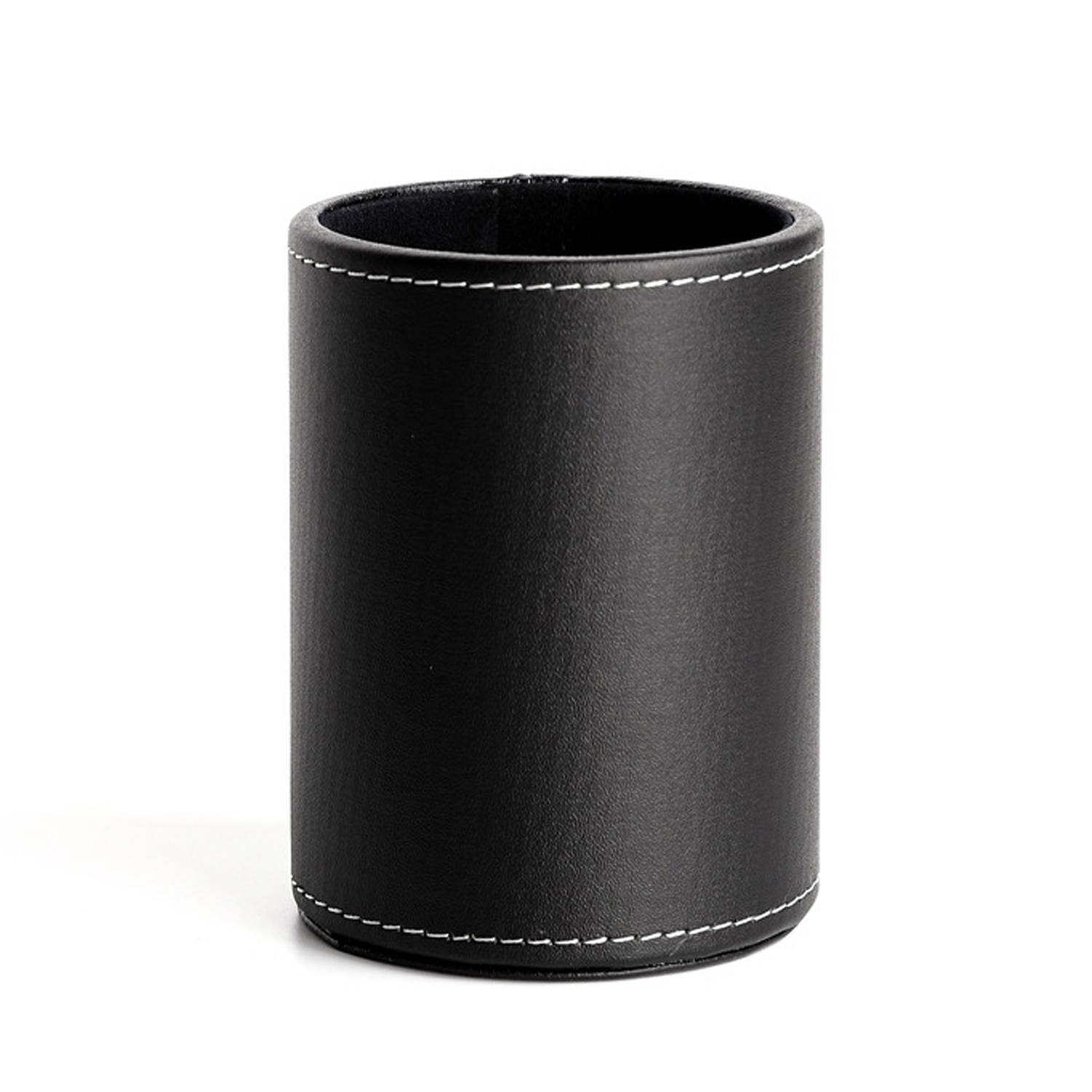 PU Leather Desktop Round Pen Holder 3
