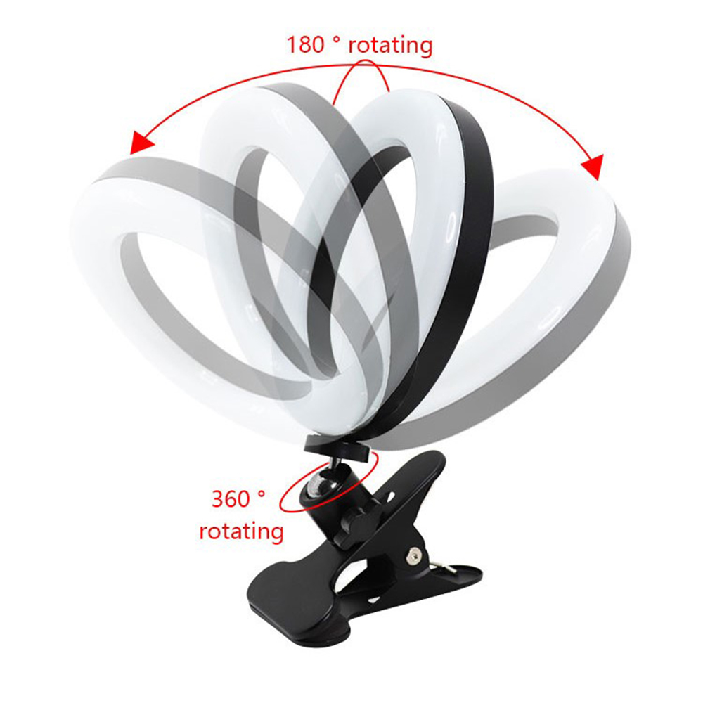 6" LED Selfie Ring Light w/ Laptop Clip 5