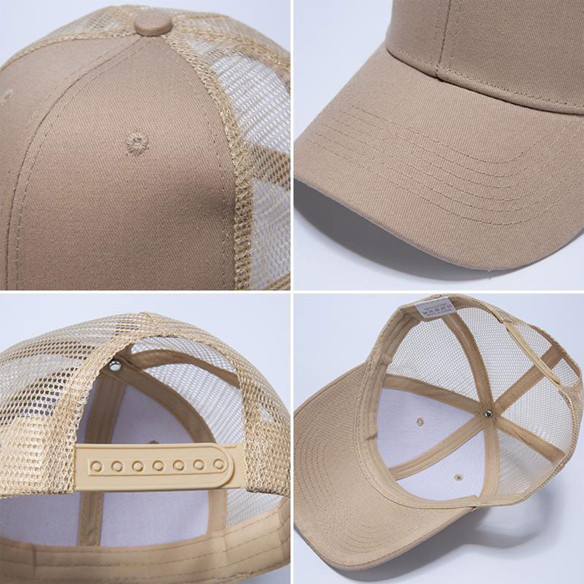 Pure Cotton Mesh Cap Breathable Outdoor Headwear 2