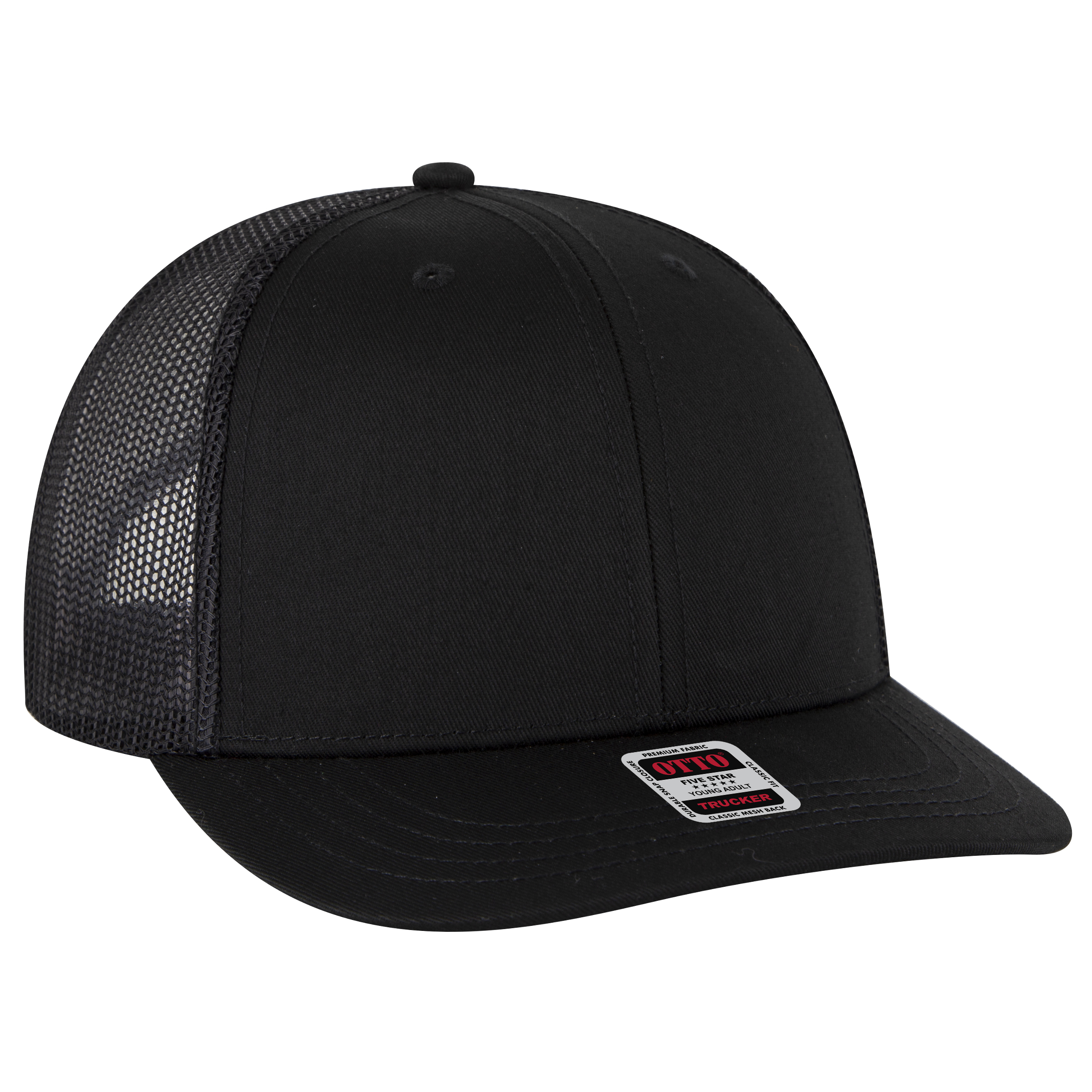 OTTO CAP® 6 Panel Mid Profile Mesh Back Trucker Hat 50