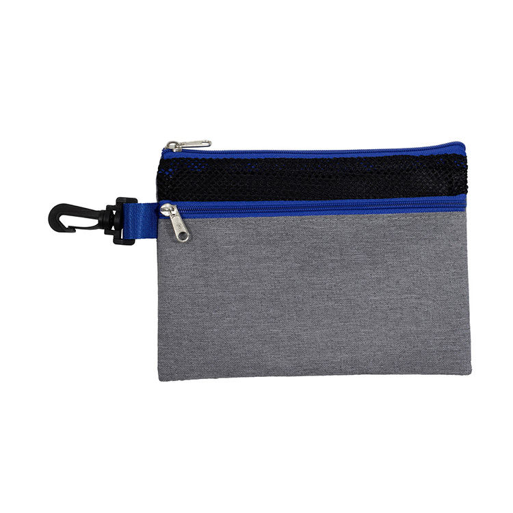 7" W x 5" H "SANTORINI" Mesh Zipper Pouch 12