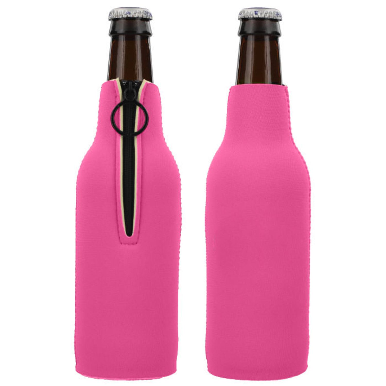 Neoprene 12 OZ. Bottle Cooler w/Zipper, custom koozie with logo imprint 14