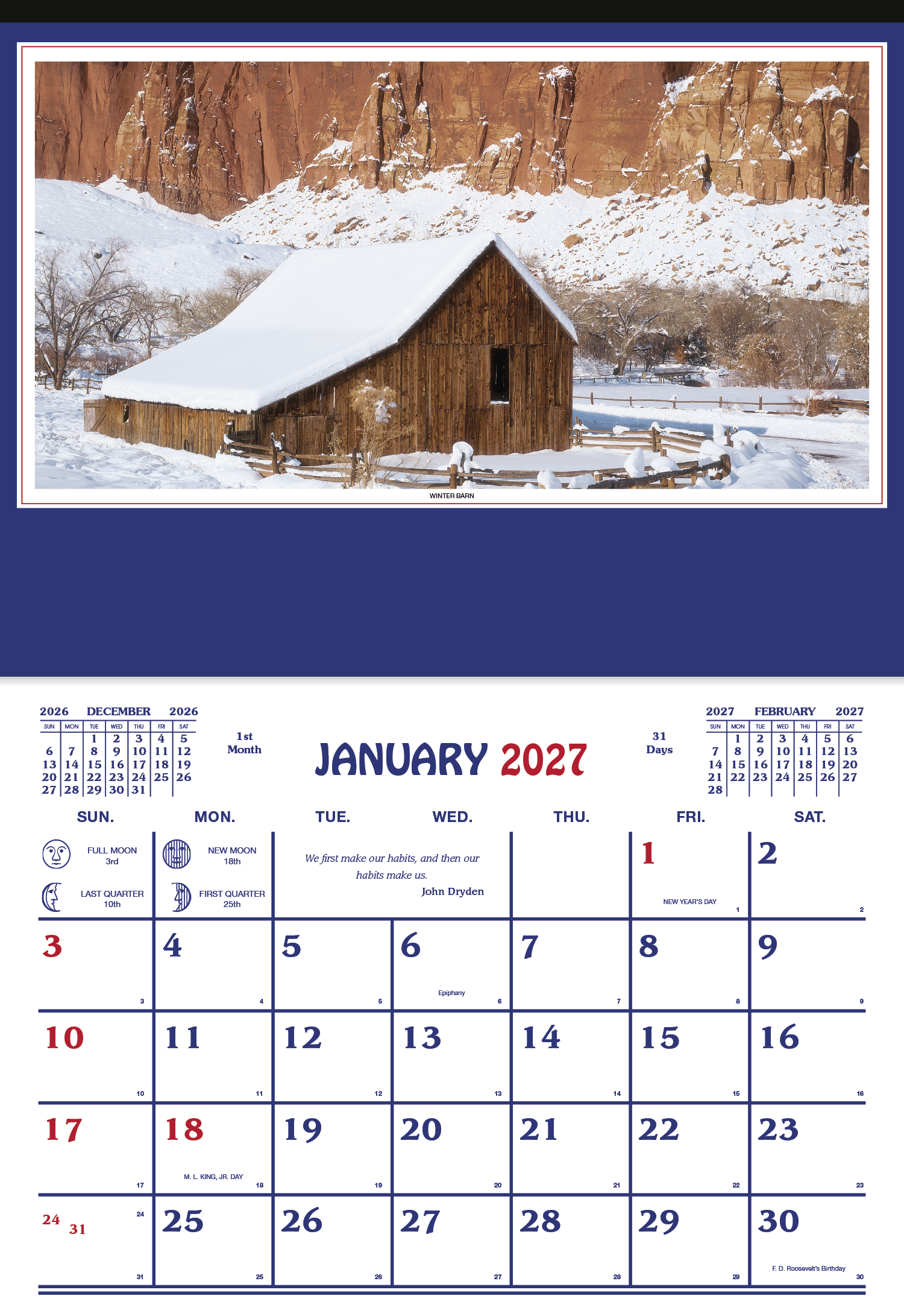 Skinner & Kennedy® Farm Calendar 20