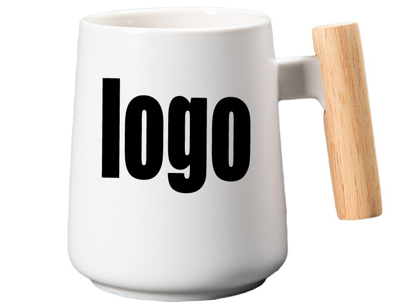 16oz Large Capacity Wooden Handle Ceramic Mug 5