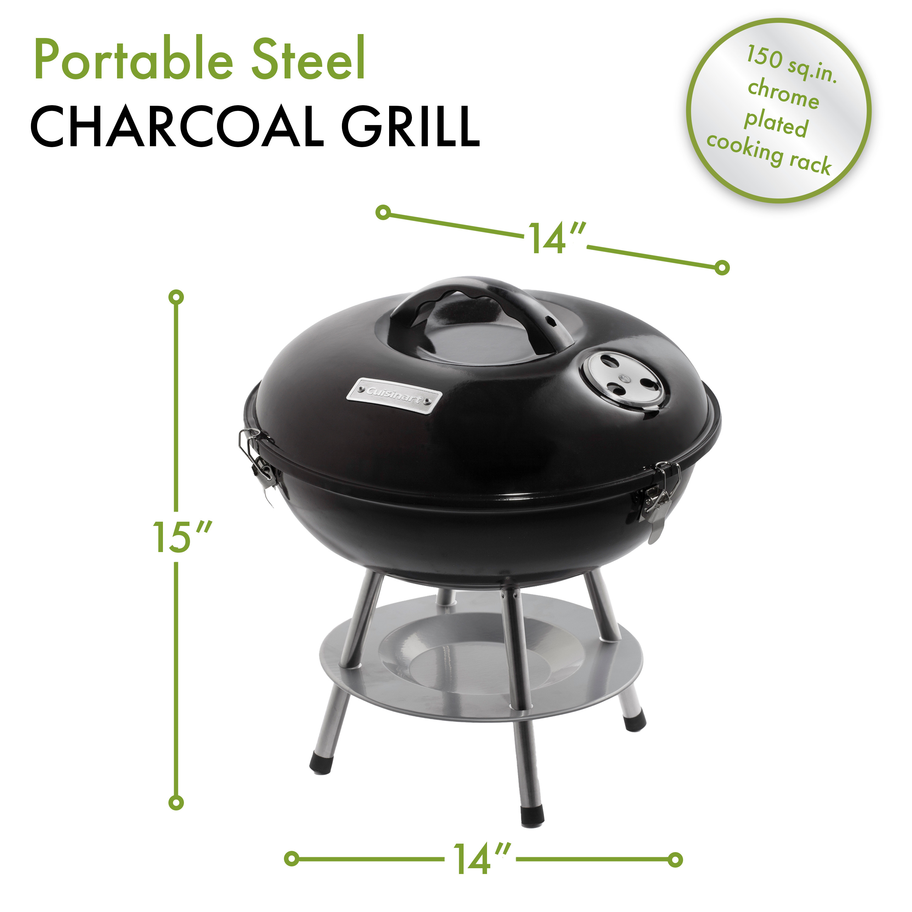 Cuisinart Outdoors® 14" Charcoal Grill 26
