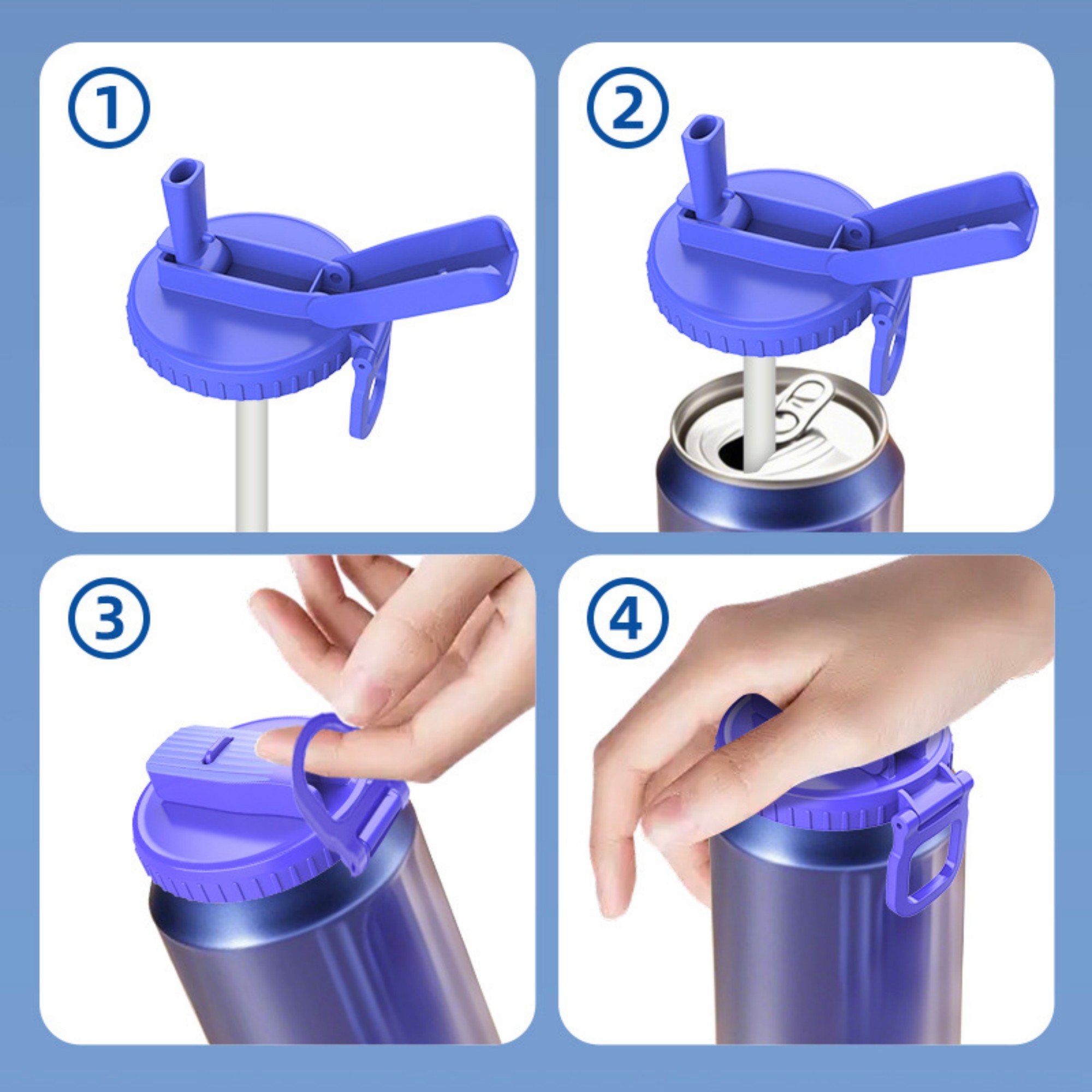 Soda Can LIDS With Straw 1