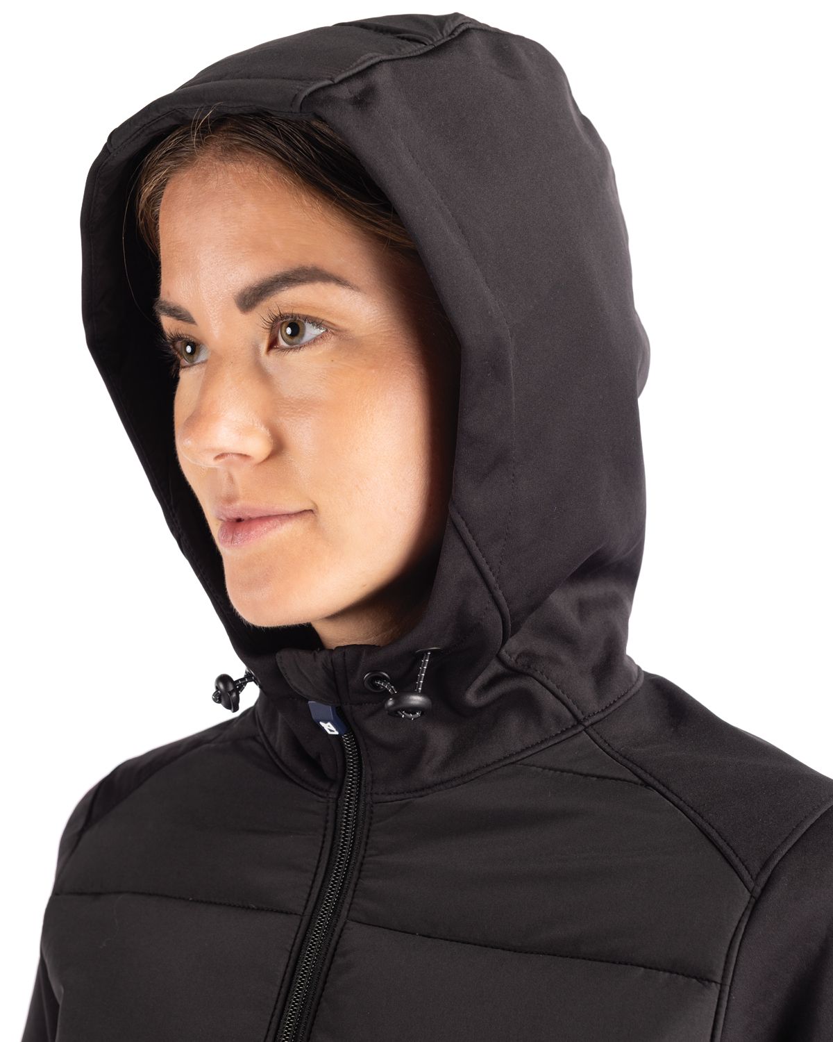 Evoke Hybrid Softshell Recycled Full Zip Womens Hooded Jacket