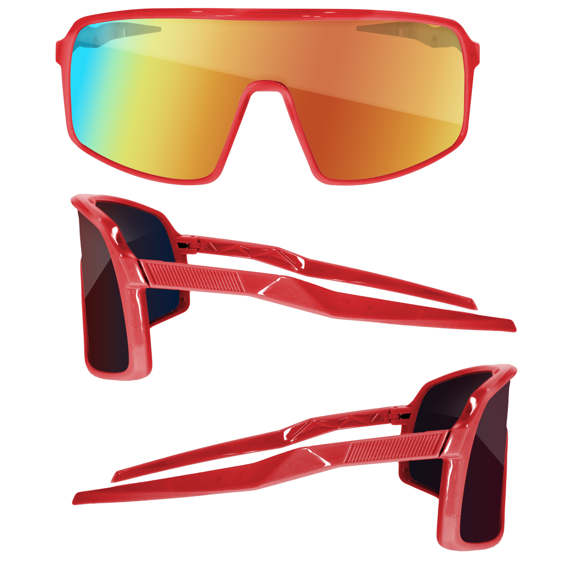 Sport Viper Mirror Sunglasses w/ 1 Color Lens Imprint 3