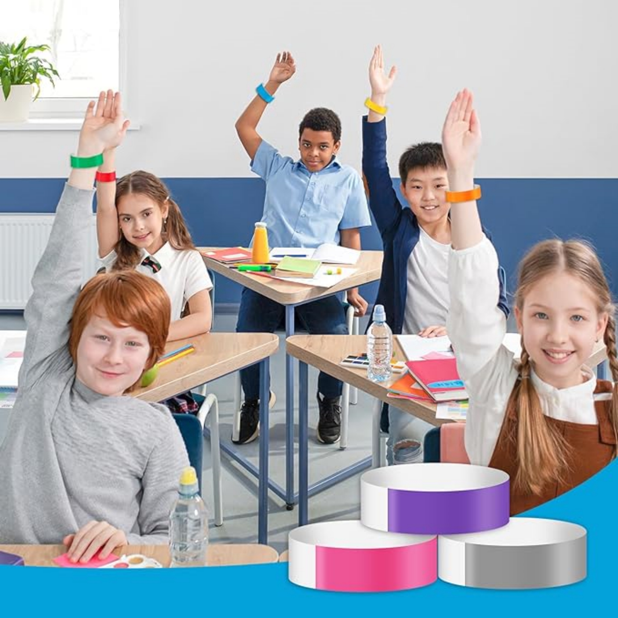 Disposable Paper Wristbands 100 Pack 6