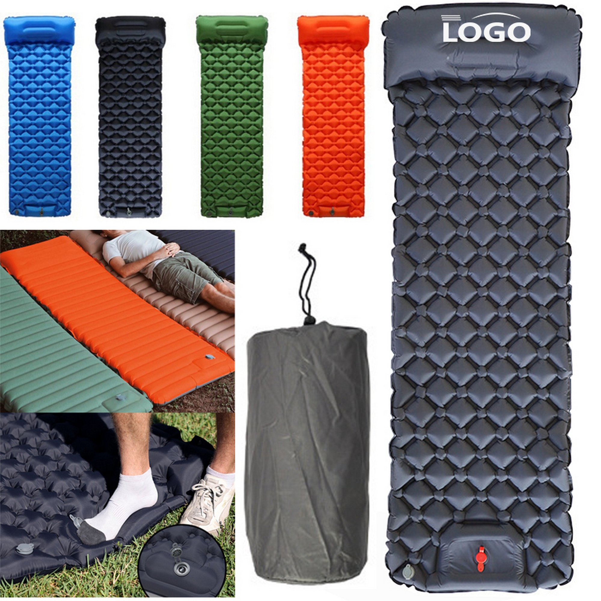 Outdoor Ultralight Foldable Portable Tent Nap Inflatable Floor Mat 1