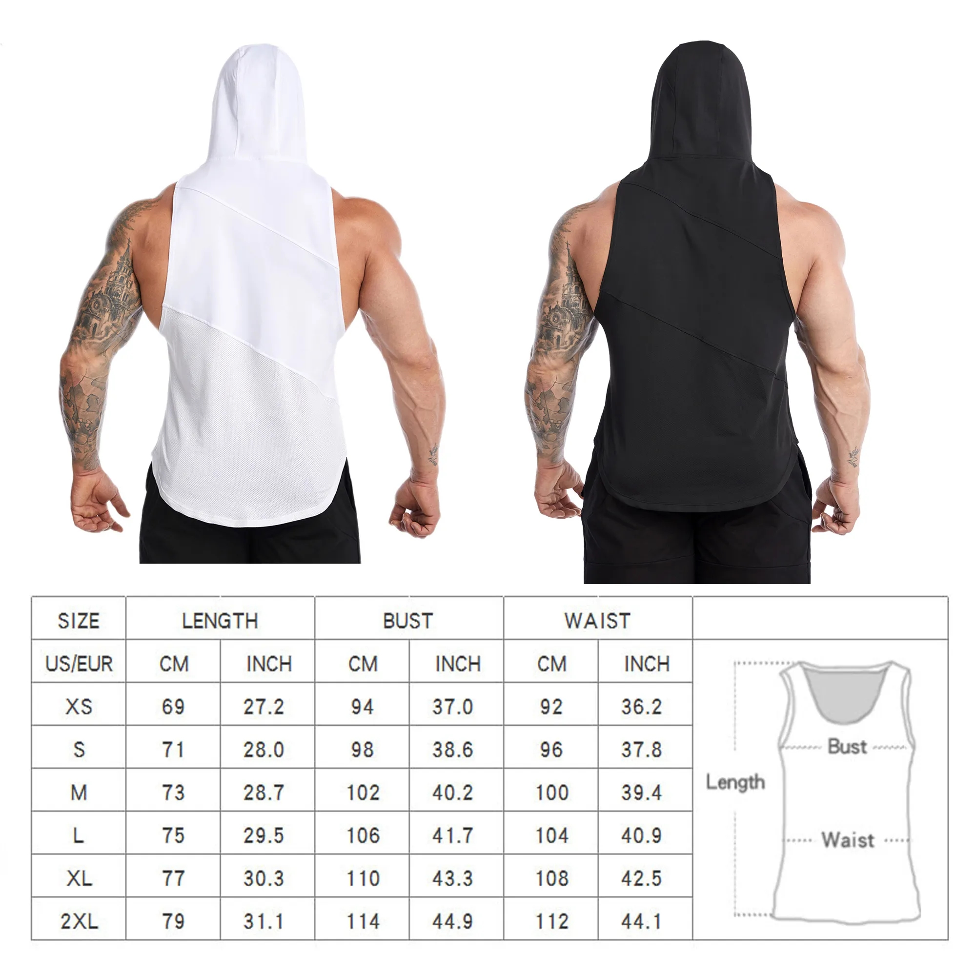 Hooded Sleeveless Quick-drying Sports Vest 4