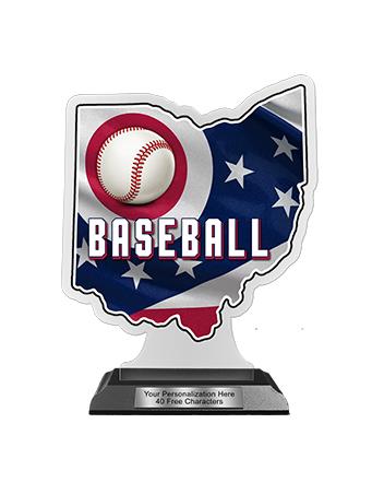 State Acrylic Trophy: 6" Ohio Shape (Event type/de 1