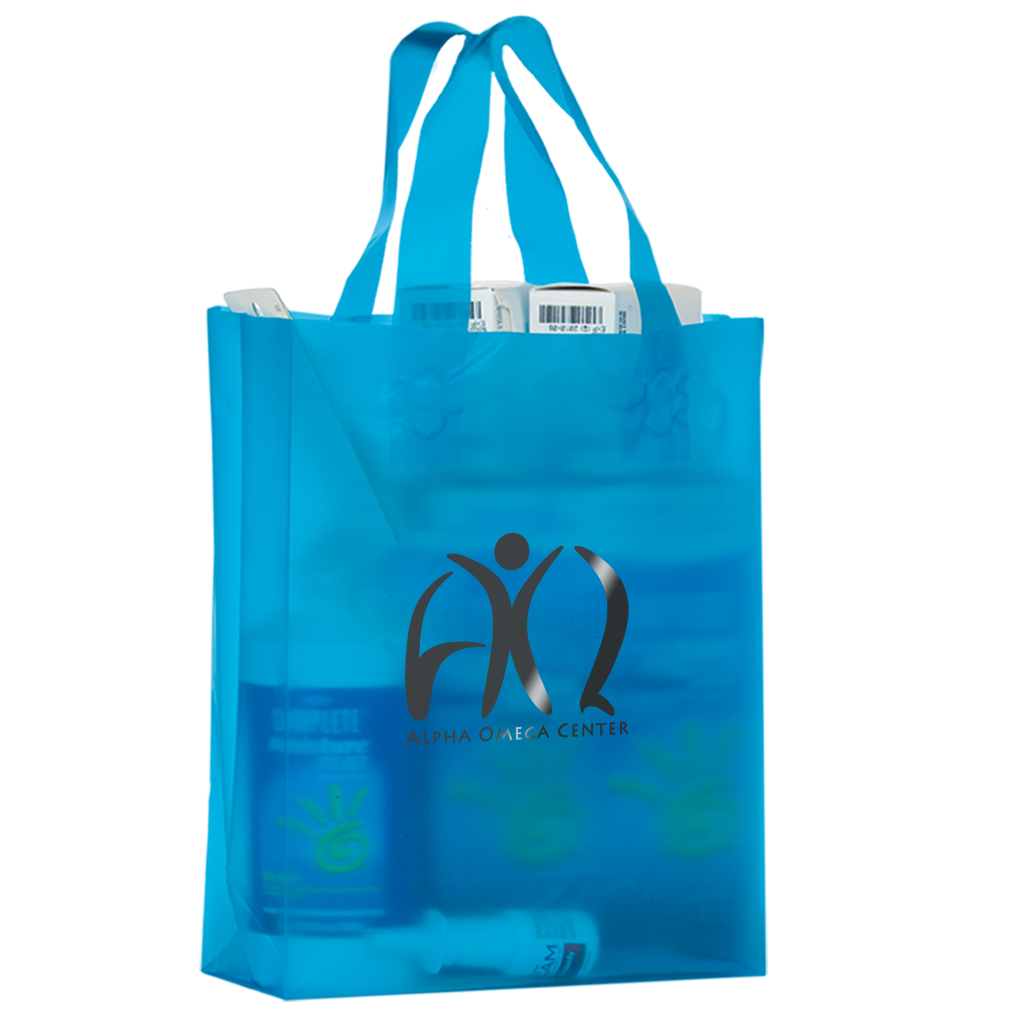 Color HDPE Frosted Soft Loop Shopper 6
