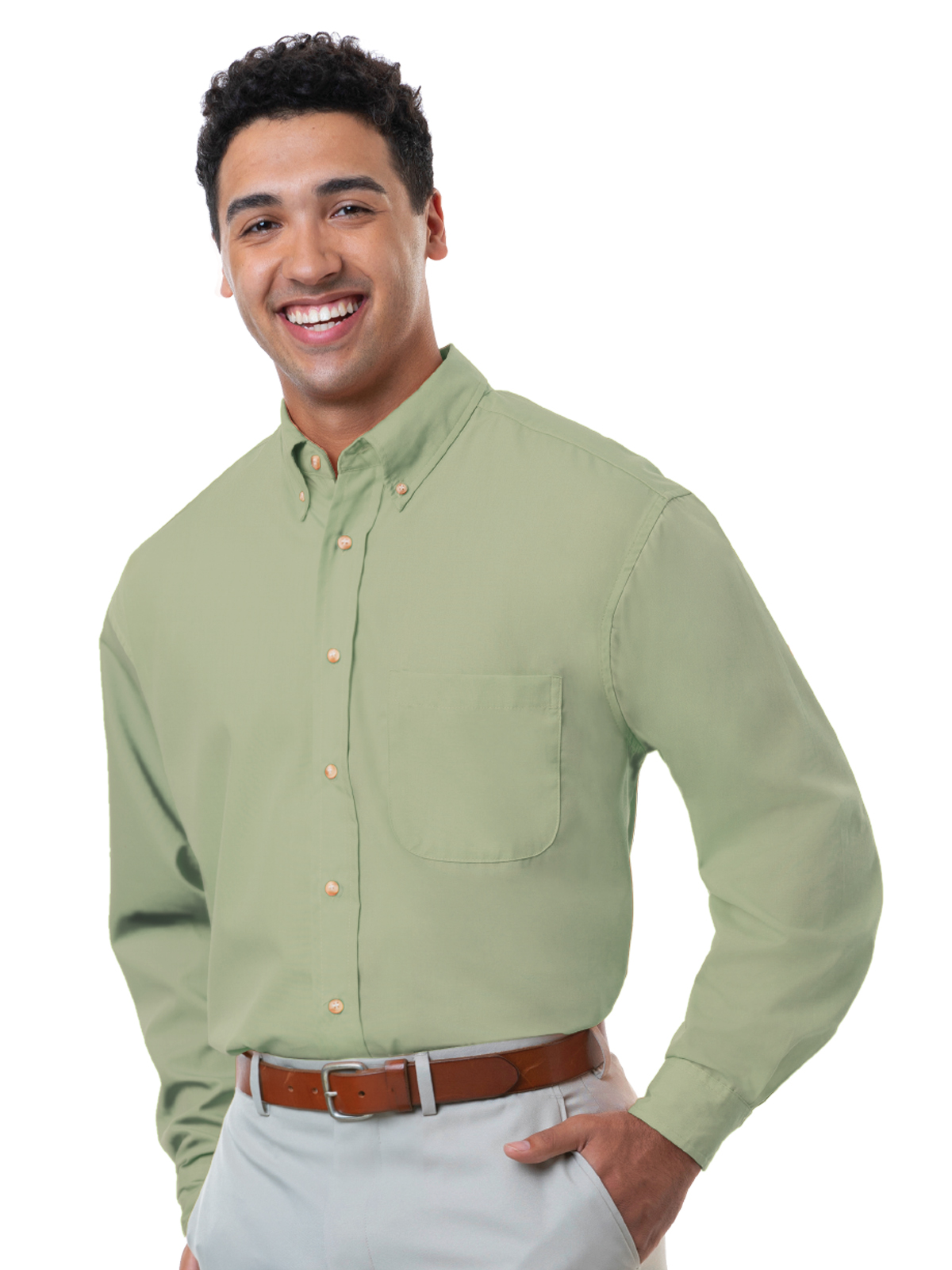 Blue Generation - Men's 1-Pocket Superblend Poplin Shirt 56