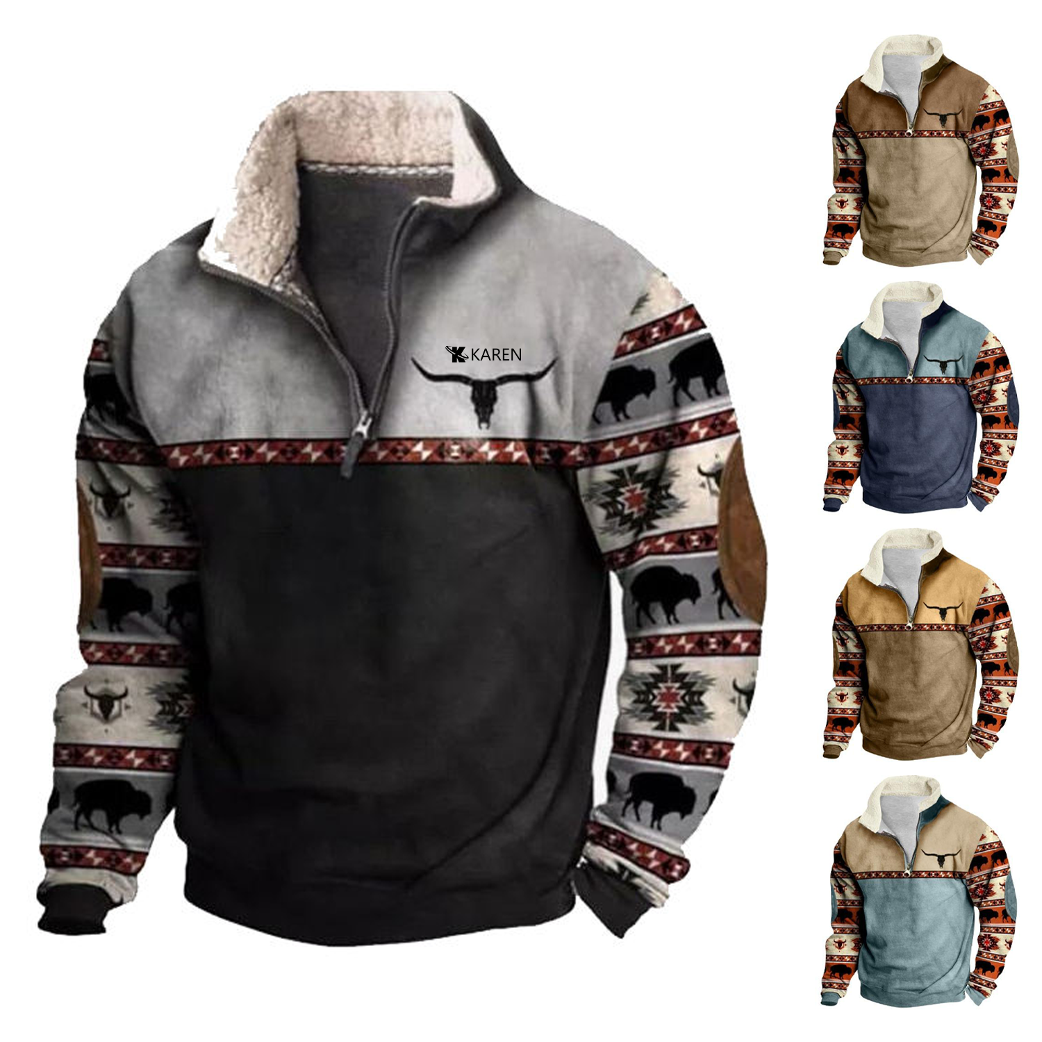 Vintage Long Sleeve Zipper Jacket 2