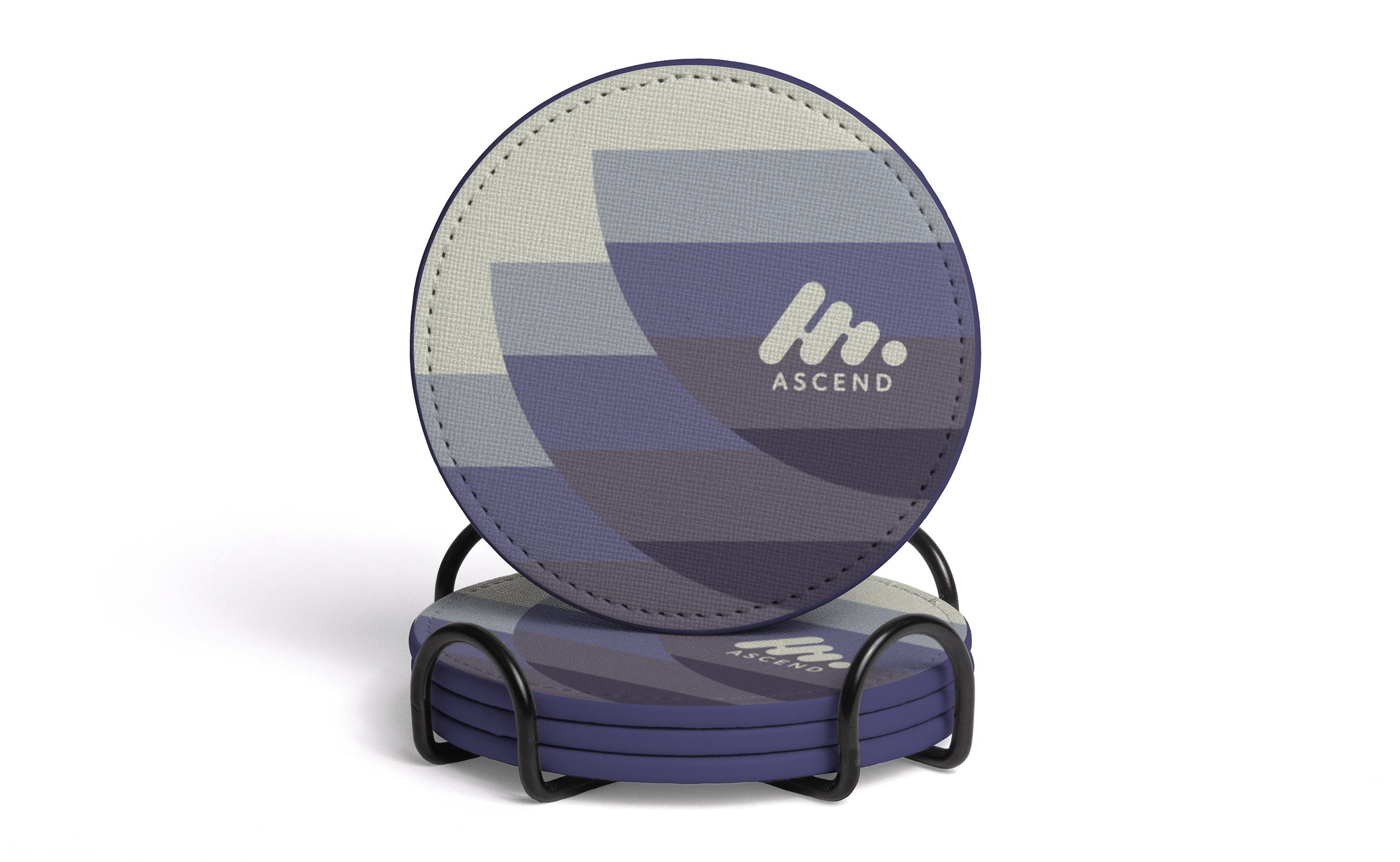 LVL Vegan Leather Coaster Set with Holder