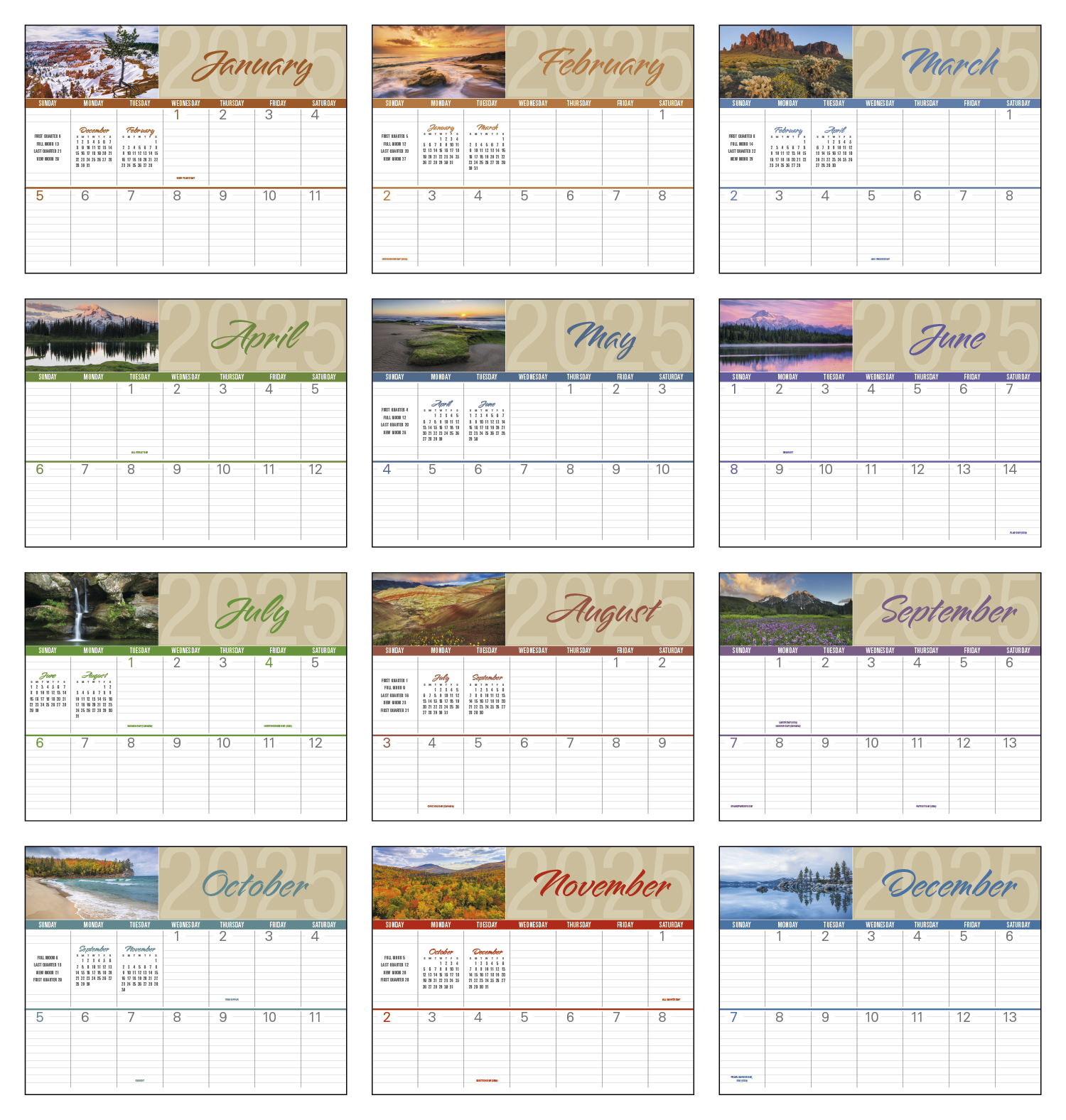 Triumph® Calendars Scenes of America Big Block Memo Calendar 14