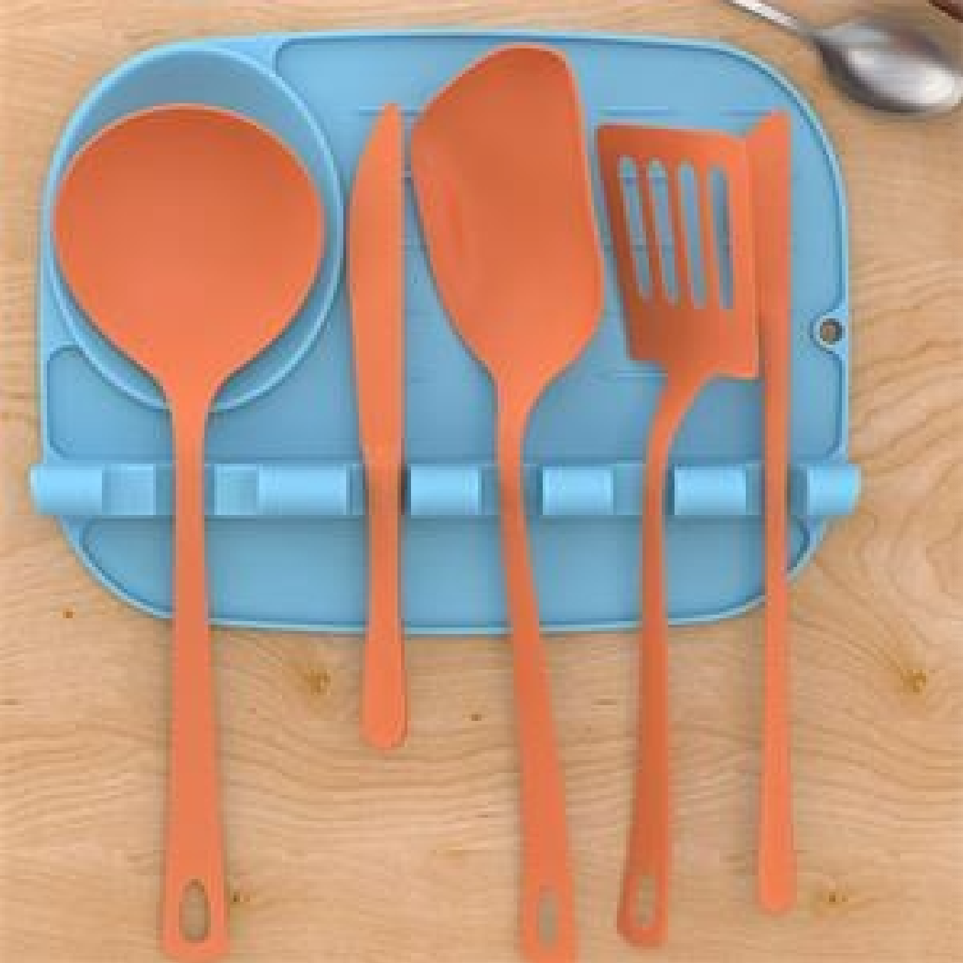 Silicone Utensil Rest with Drip Pad 3