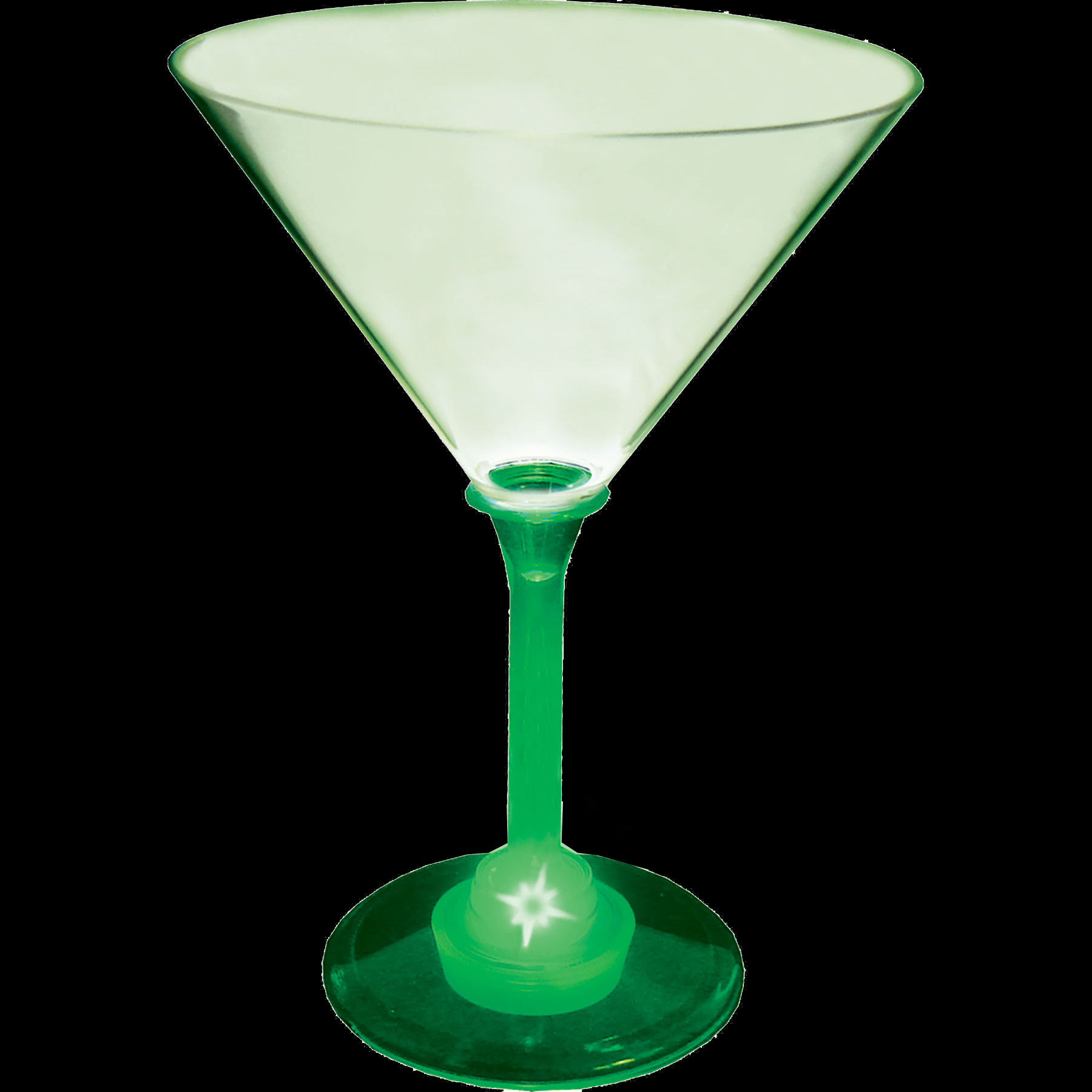 10oz Light Up Standard Stem Plastic Martini Glass