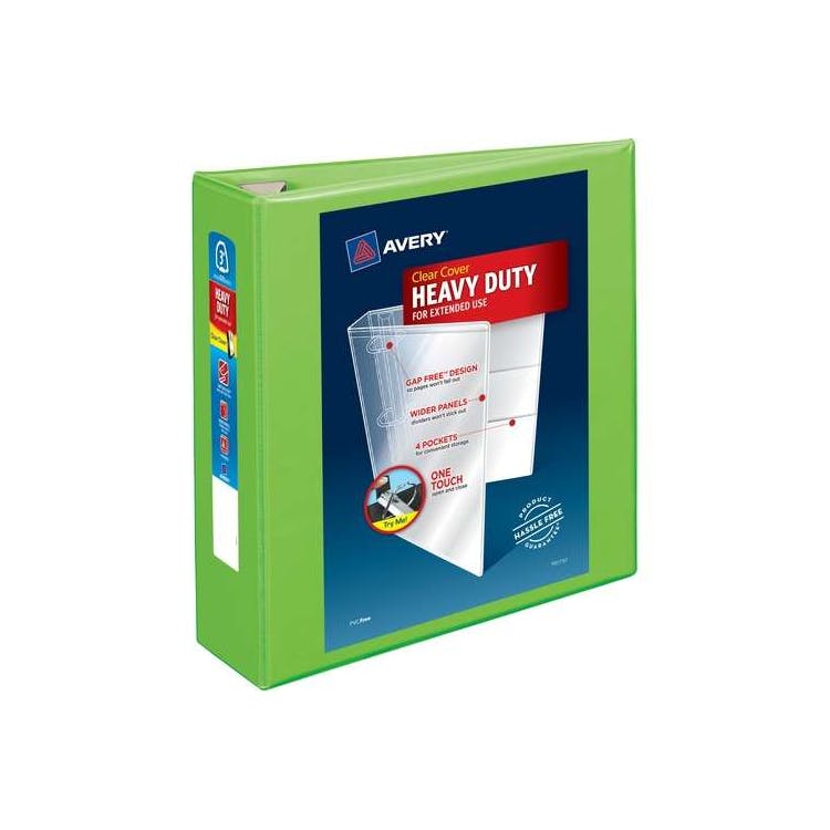 3 Ring Binders - Green 3" Heavy Duty 1